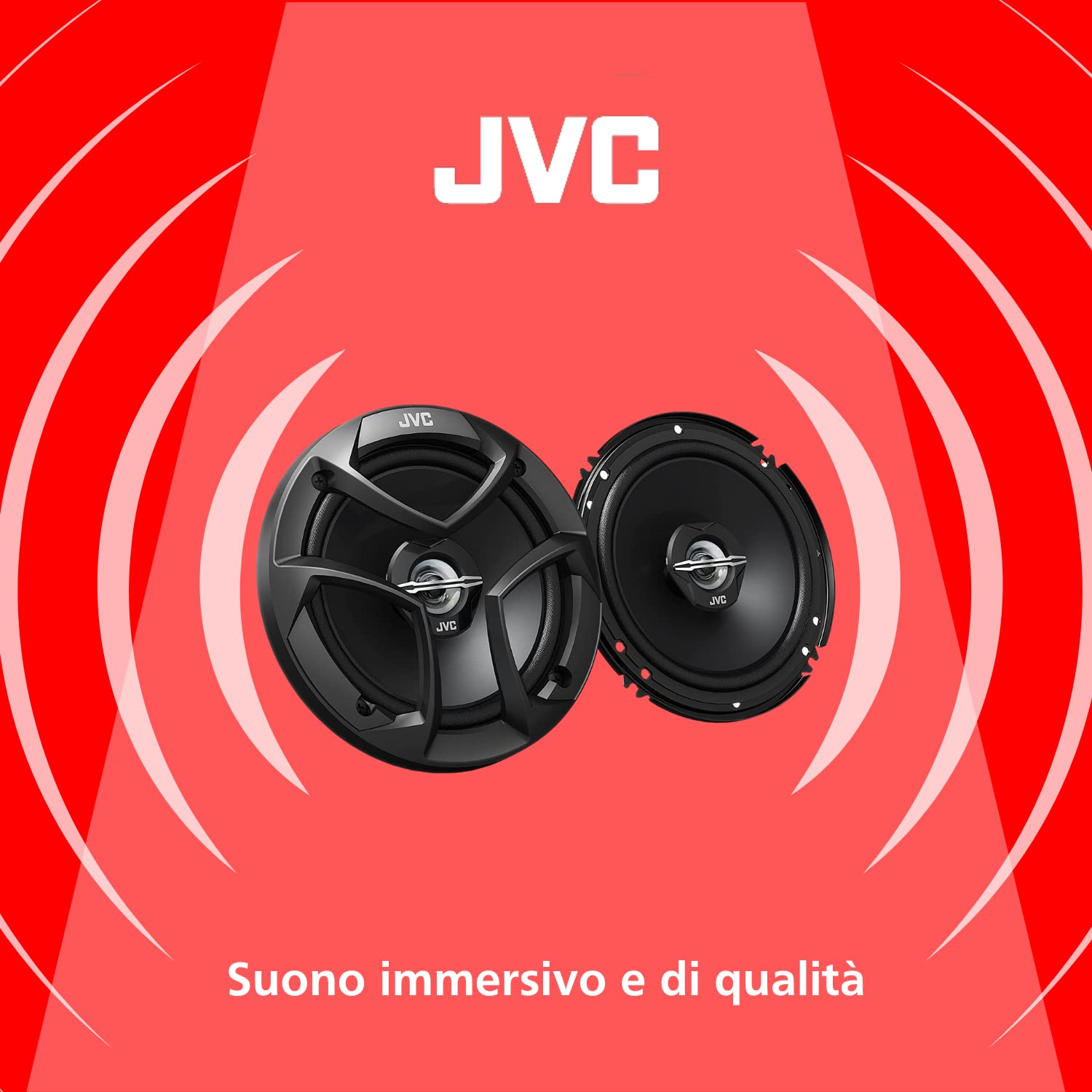 Jvc Cs J620 300W 6.5'' Cs Series 2 Way Coaxial Car Speakers, Set Of 2