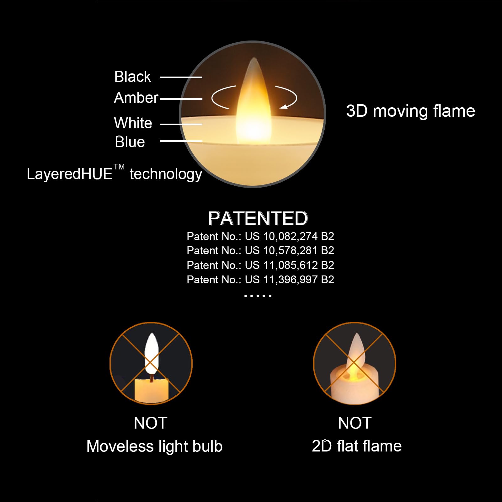 Cozierglow Brown Bark Wax Flameless Pillar Candles With Remote Timer, 3D Moving Flame Led Candles Up To 400 Hours With 2Aa Batte