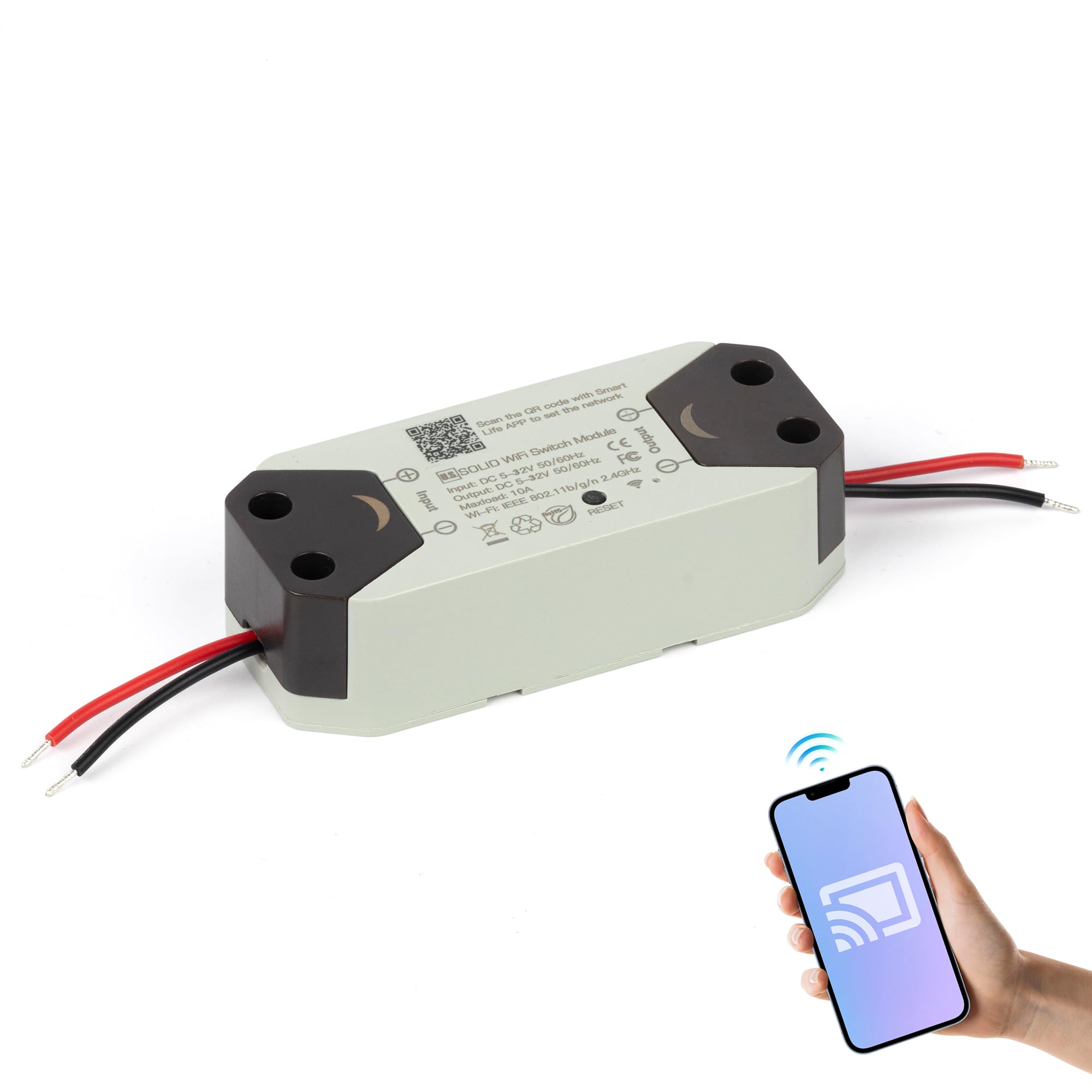 U.S. Solid WiFi Switch Module, DC 5~32V, Wireless Remote Voice Automatic Controller Compatible with Alexa/Google Home iPhone/And