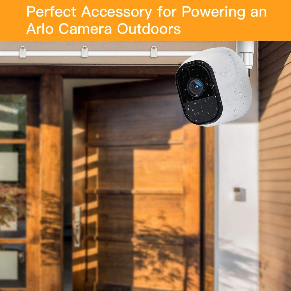 Arlo Cord, 2 Pack Arlo Power Charging Cable And Charger For Arlo Pro & Pro 2 And Arlo Go, Weatherproof Outdoor Indoor, Solved Th