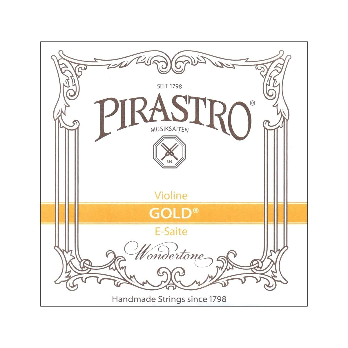 Pirastro Gold Label 4/4 Violin E String - Medium - Steel - Ball End