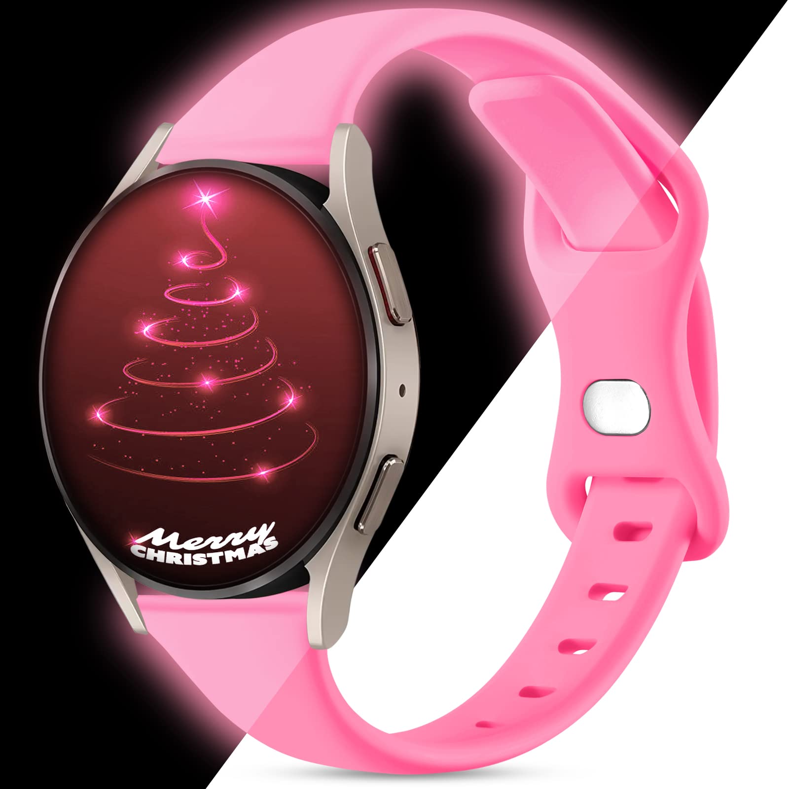 Imivio Holiday Luminous For Samsung Galaxy Watch 6 Band/Samsung Watch 5/4 Bands, 20Mm Luminous Strap For Samsung Galaxy Watch 5