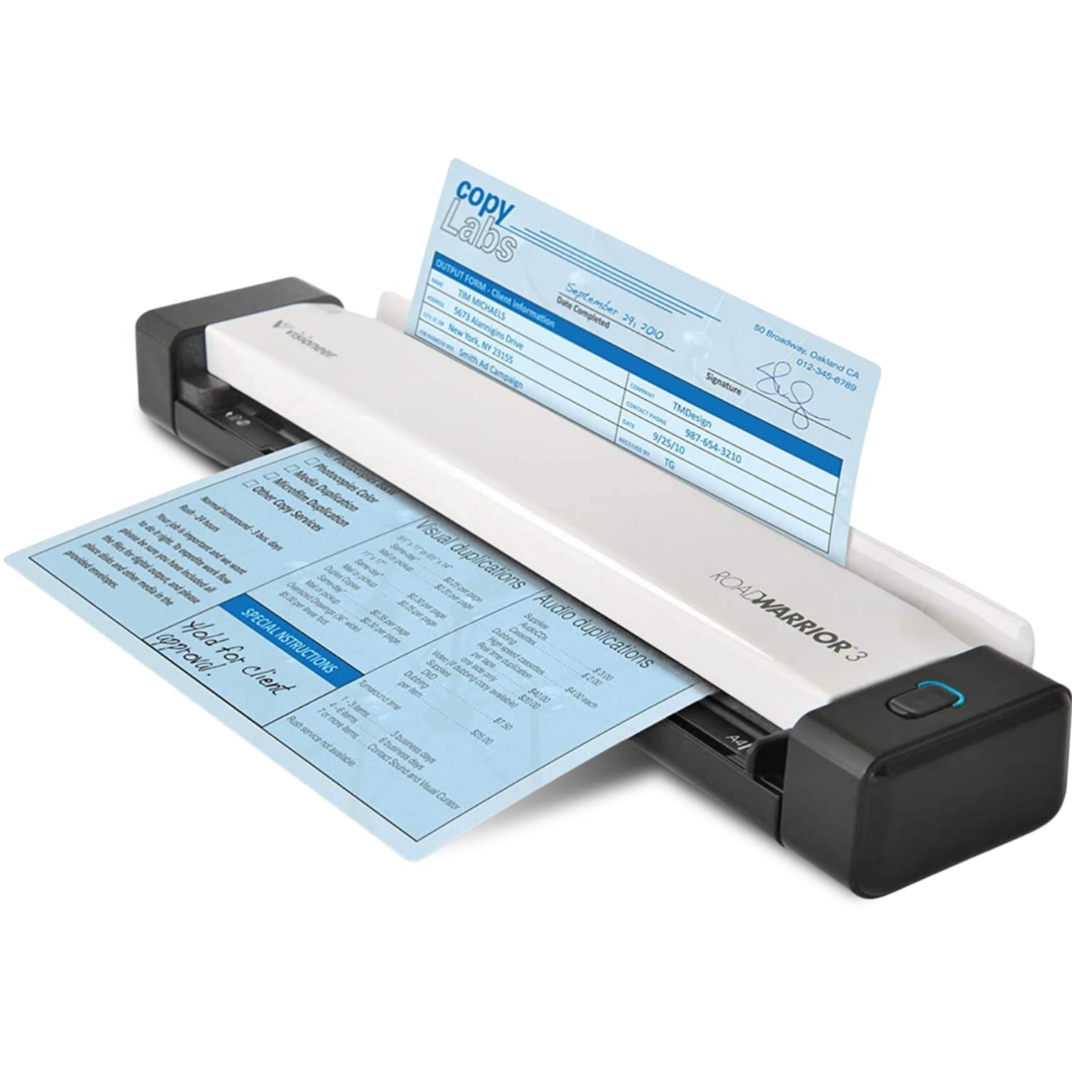 Visioneer Roadwarrior 3 Simplex Mobile Document Scanner For Pc And Mac, Usb Powered Travel Scanner