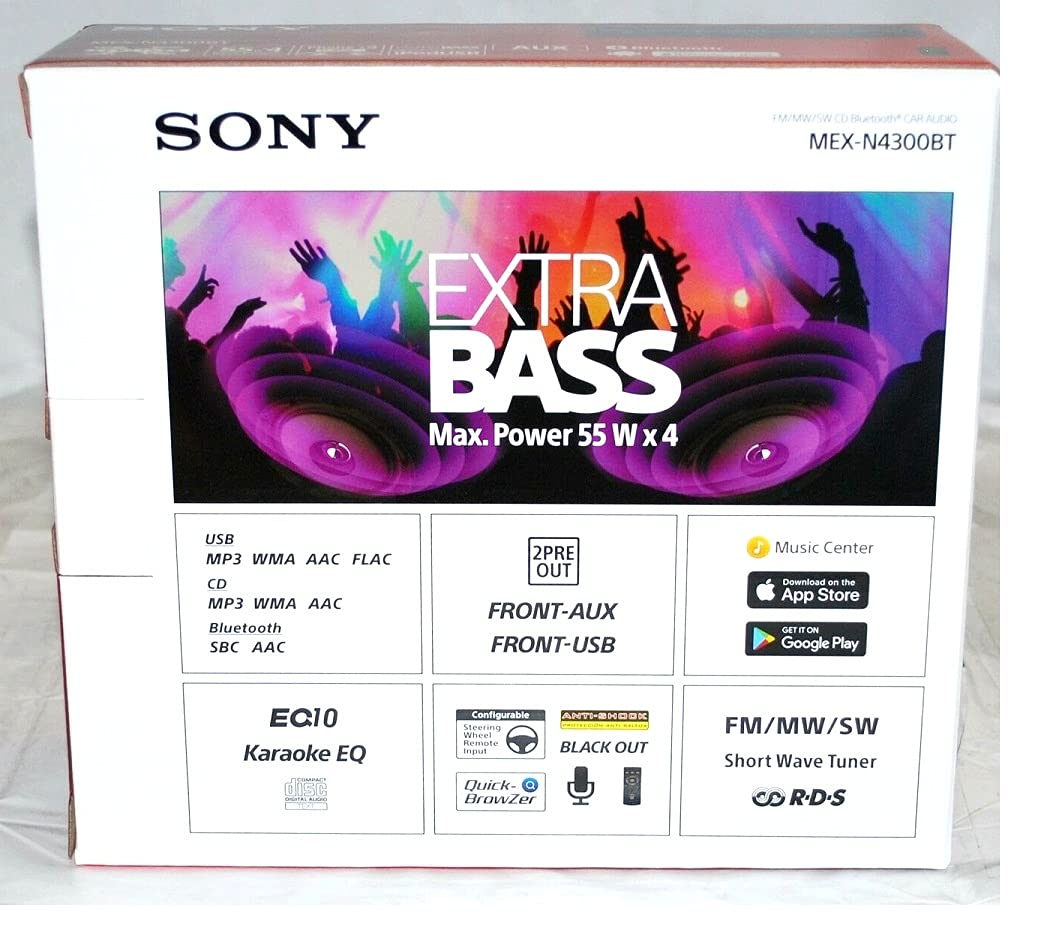 Sony MEX N4300BT Built in Dual Bluetooth Voice Command CD/MP3 AM/FM Radio Front USB AUX Pandora Spotify iHeartRadio iPod/iPhone Siri and Android Controls Car Stereo Receiver