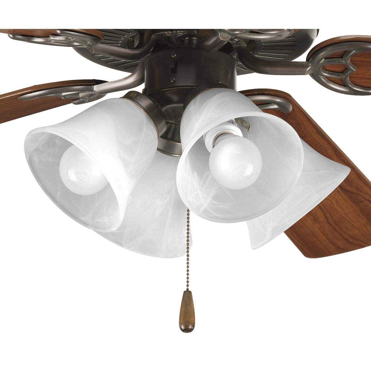 Progress Lighting 4-Light Ceiling Fan Light Kit for AirPro Collection Ceiling Fans, Transitional Style, Includes 4 LED Light Bul