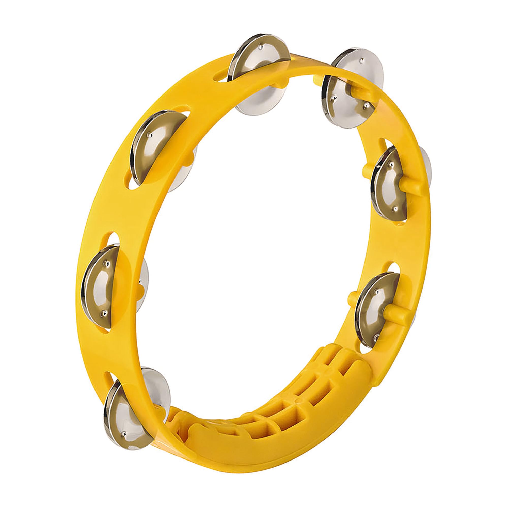 Nino Percussion NINO49Y Compact 8 ABS Plastic Handheld Tambourine, Yellow