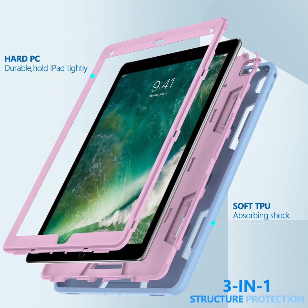 Case For Ipad Pro 12.9 Case 2017/2015 (Old Model,1St & 2Nd Gen), Puxicu Heavy Duty Rugged Protective, Cover For Ipad Pro 12.9''
