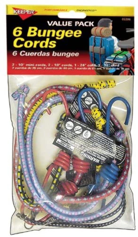 Keeper 06306 6 Piece Multi Pack Bungee Cords