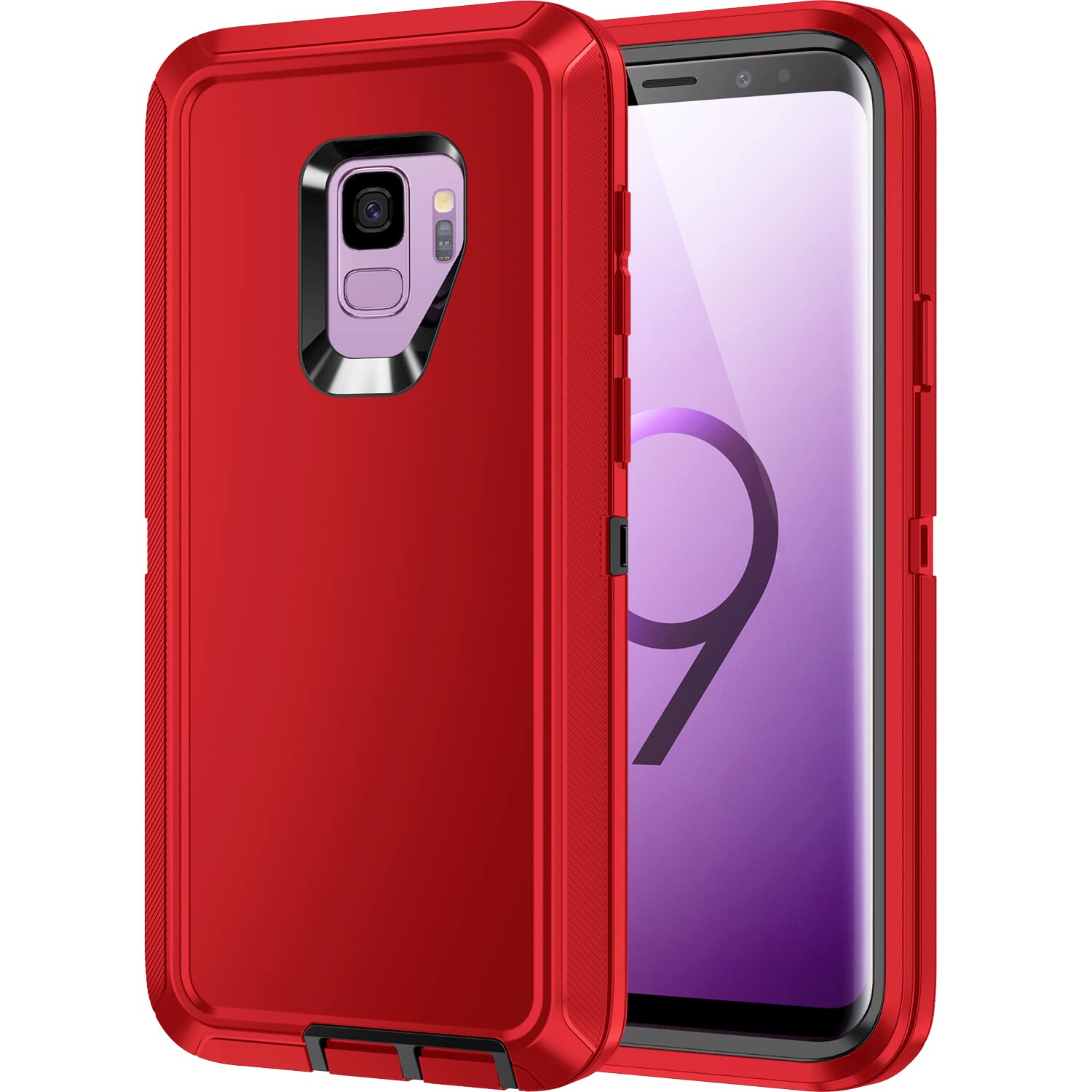 Mieziba For Galaxy S9 Case, Heavy Duty Shockproof Dust/Drop Proof 3 Layer Full Body Protection Rugged Durable Cover Case For Gal