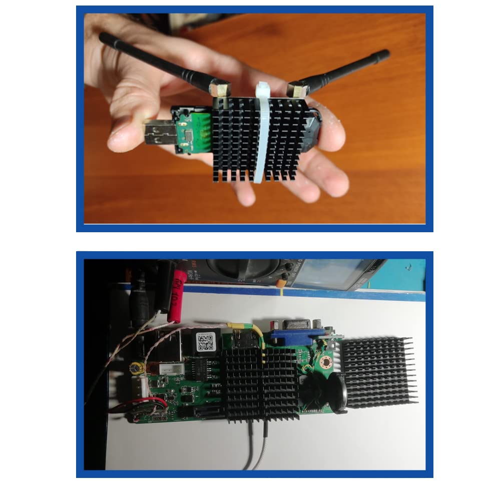 Jienk 4Pcs Black Aluminum Heat Sink With Thermal Conductive Adhesive Tape, 40  40  20Mm Heatsink Cooler For Cooling Vrm Gpu Step