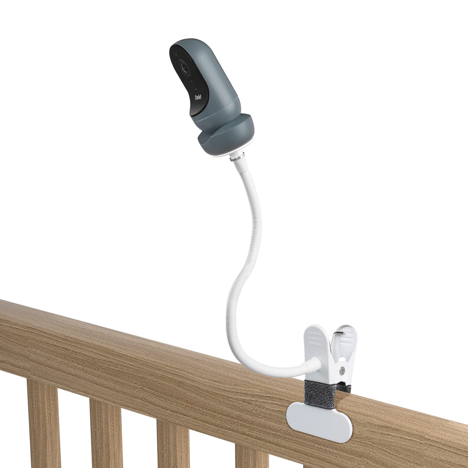 HOLACA Flexible Clip Mount for Owlet Cam 2 and Owlet Cam Baby Monitor Camera Stand with 1/4 Threaded Hole and Adjustable 360 Deg