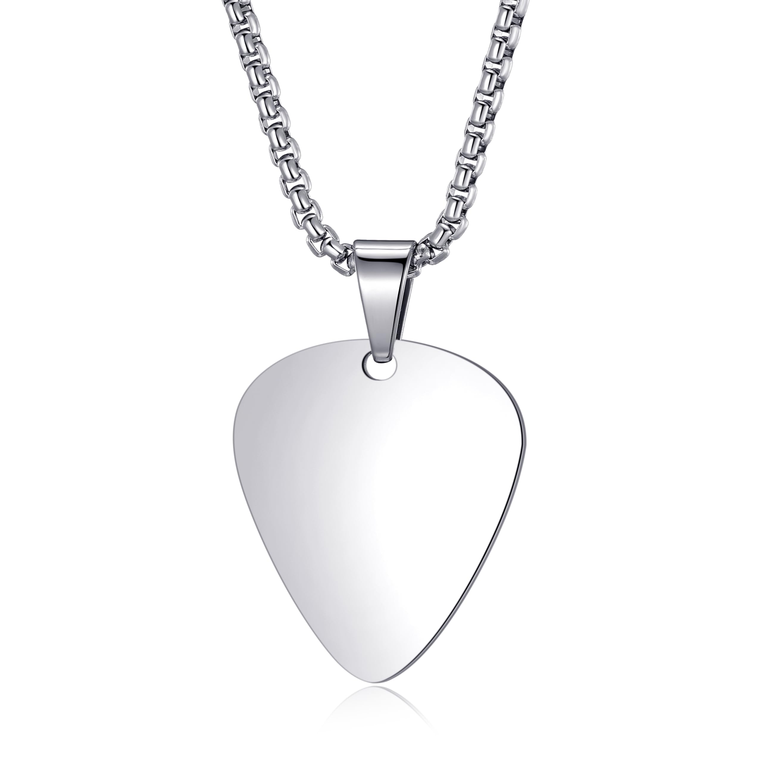 Vicima Guitar Pick Necklace For Men Women Guitar Pendant 24 Inches Stainless Steel Chain, Bff Necklace For 2