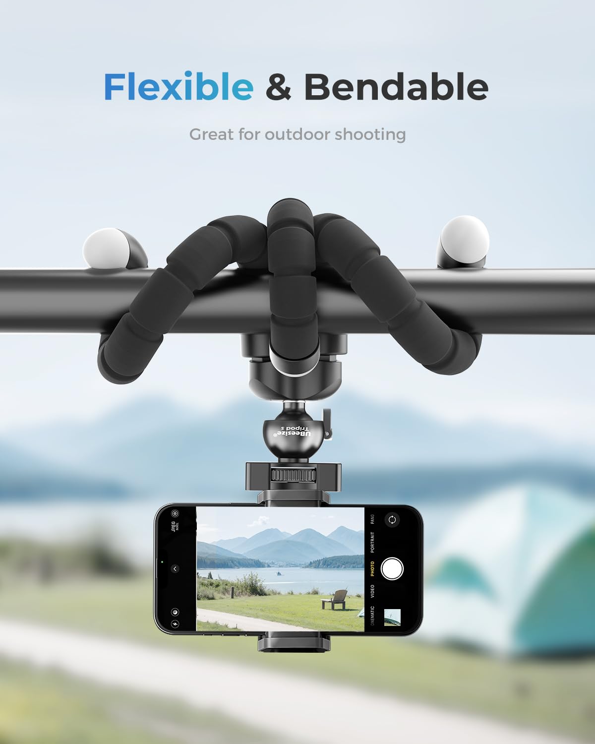 Ubeesize Flexible Tripod For Iphone And Samsung With Remote And Phone Holder, Ideal For Video Recording, Vlogging, And Selfies,