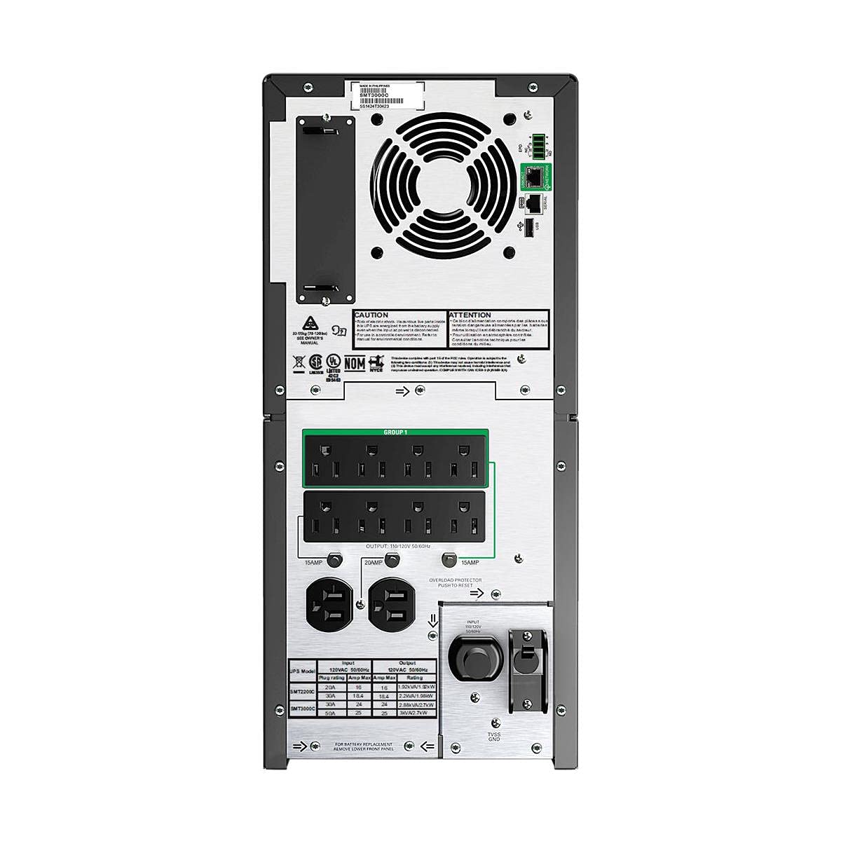 Apc 3000Va Smart Ups With Smartconnect, Smt3000C Sinewave Ups Battery Backup, Avr, 120V, Line Interactive Uninterruptible Power