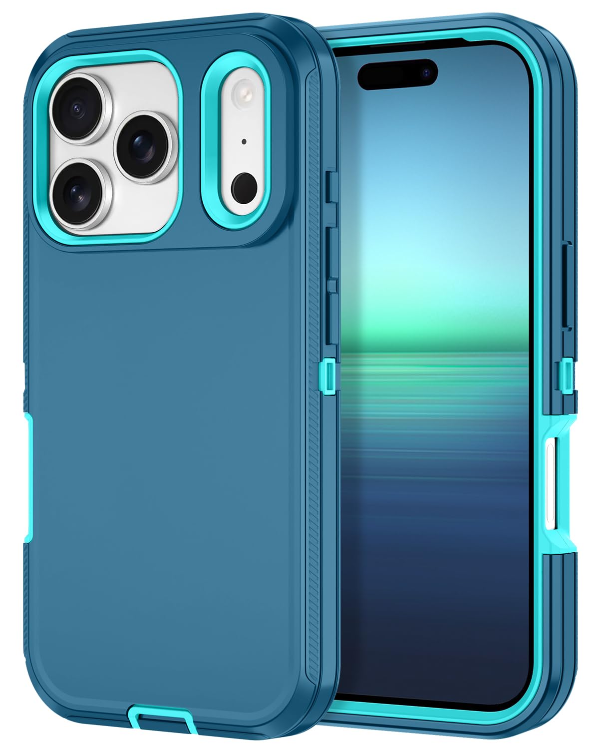 I-HONVA for iPhone 17 Pro Case Shockproof Dust/Drop Proof 3-Layer Full Body Protection [Without Screen Protector] Rugged Heavy D