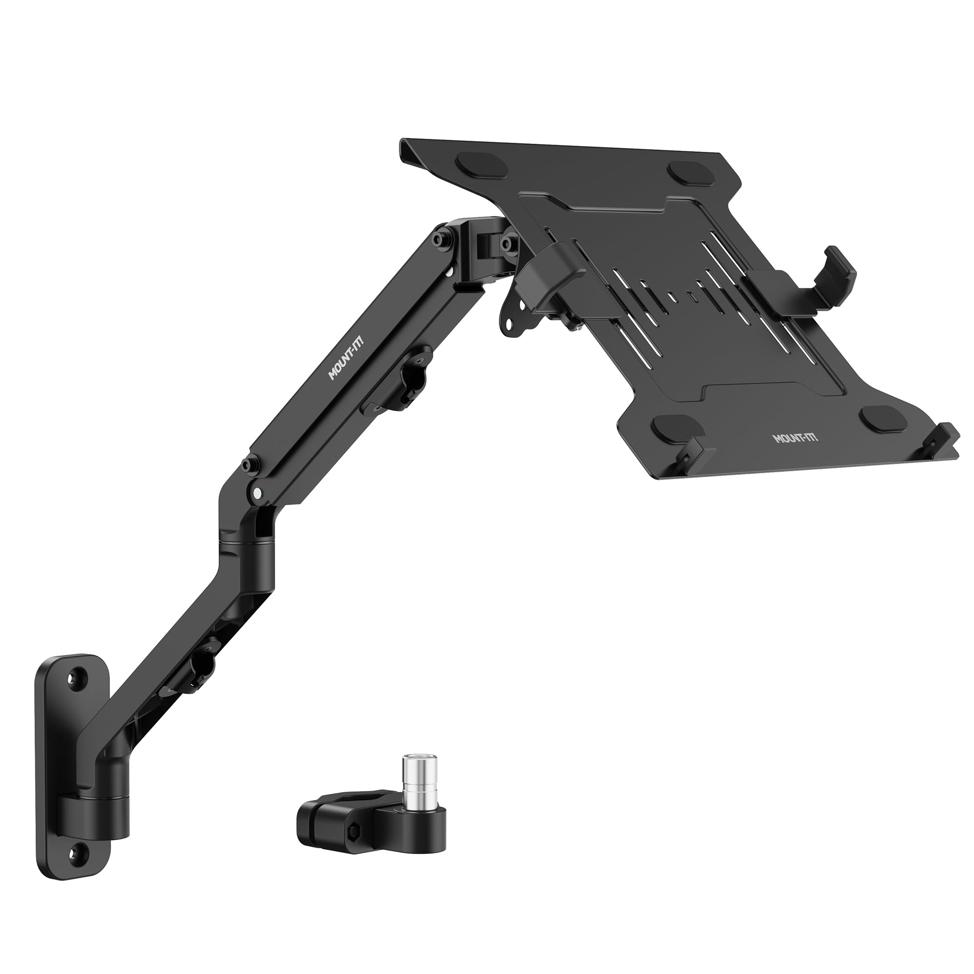 Mount It! Ergonomic Laptop Arm for Wall or Pole Mounting, Full Motion Adjustments, Versatile Design, Easy Installation