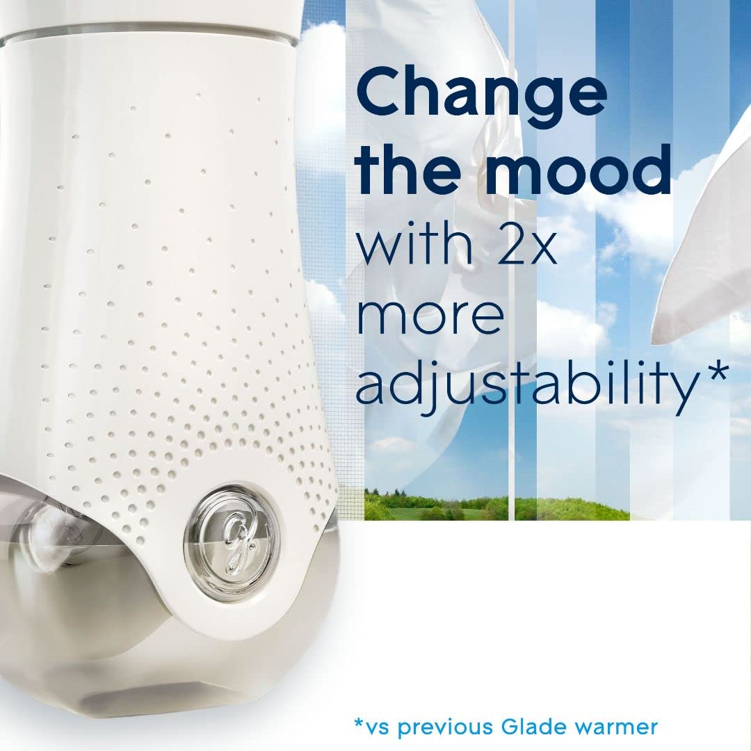 Glade Plugins Air Freshener Starter Kit, Scented And Essential Oils For Home And Bathroom, Clean Linen, 4.02 Fl Oz, 2 Warmers An