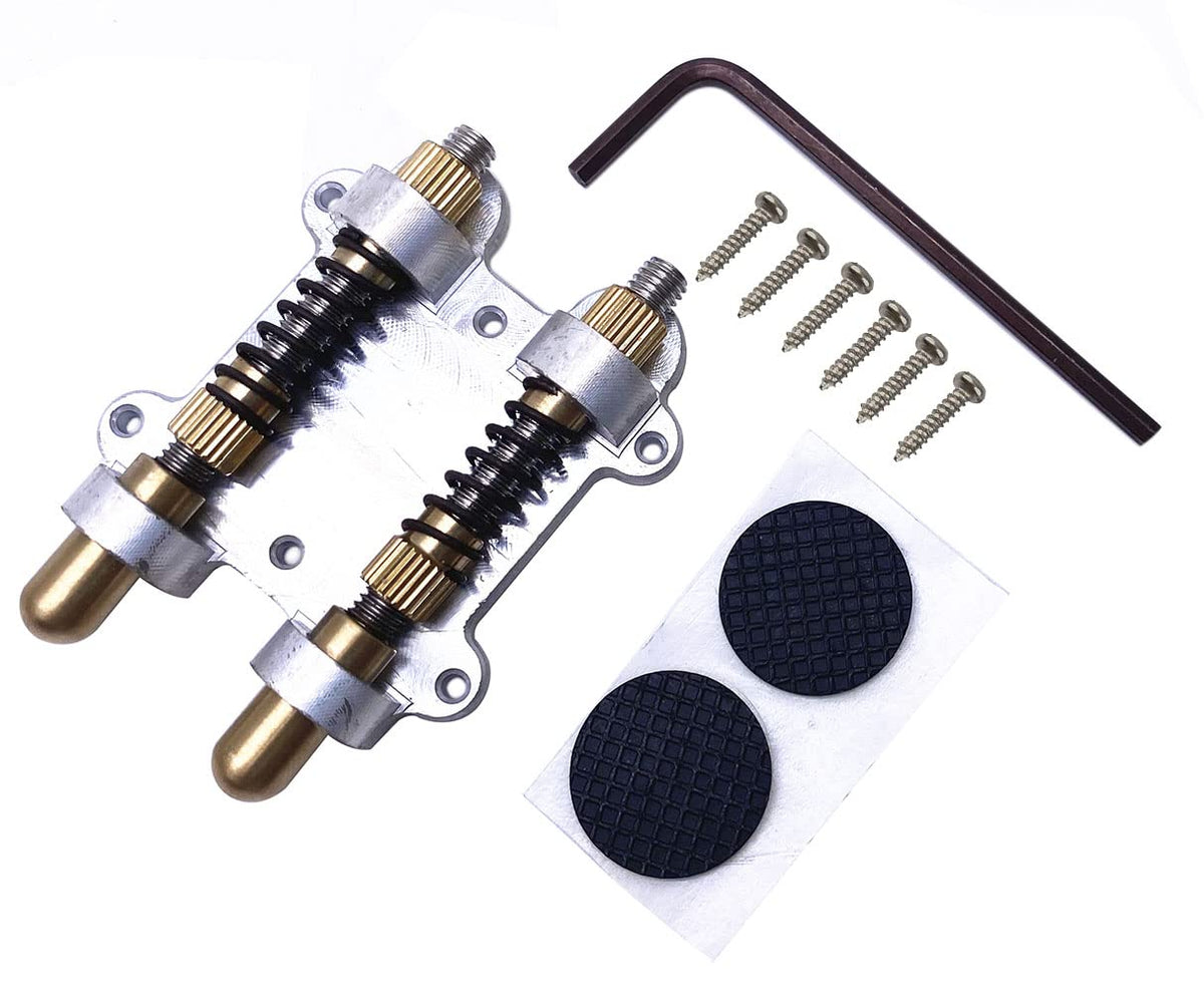 Tuoren Dual Brass Rod Tremolo Stabilizer Stopper Kit Compatible With Floyd Rose And Other Floating Guitar Bridge Tremolo Bridge
