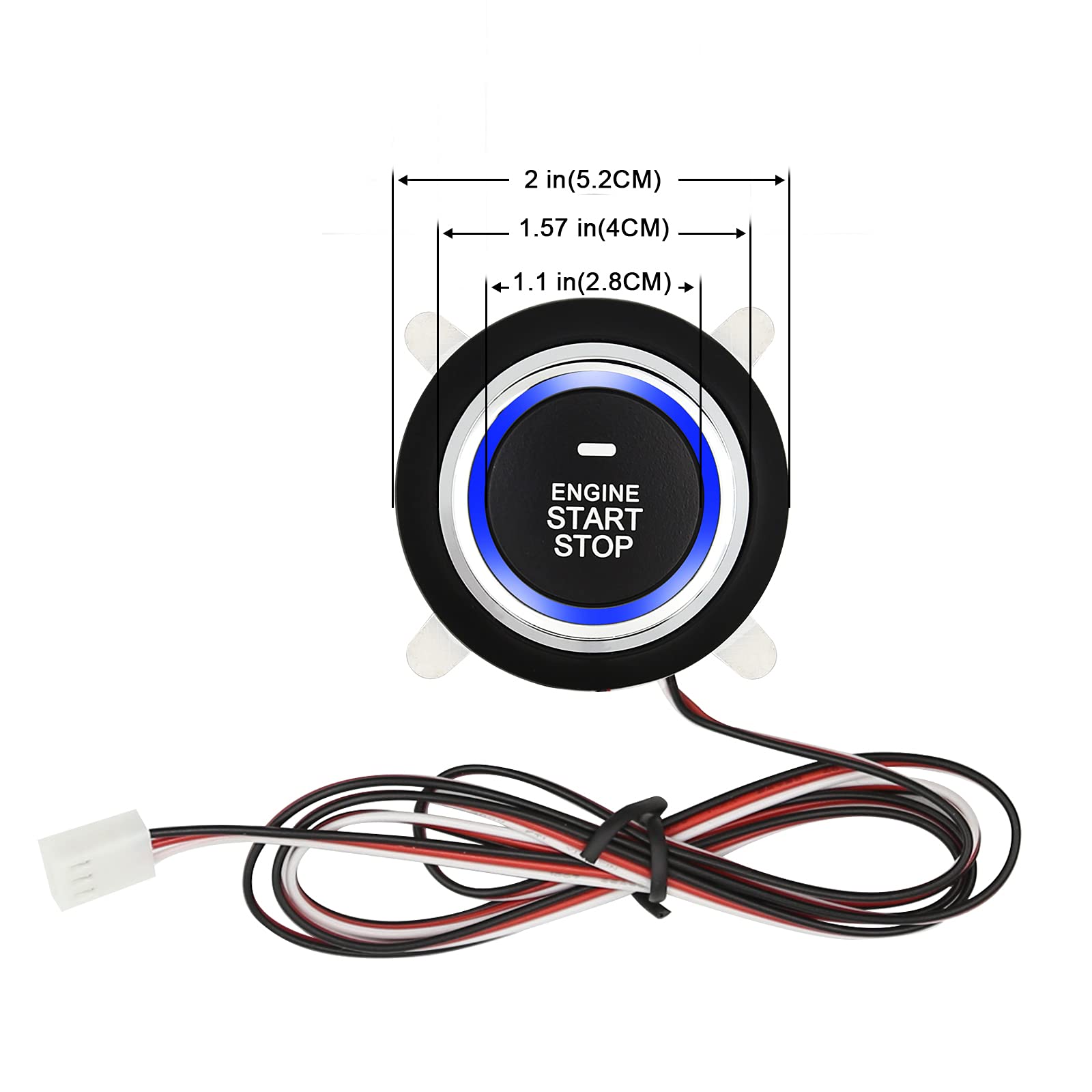 3T6B Passive Keyless Entry Car Alarm System Pke Engine Starter Push Button Vehicles Start/Stop Kit Safe Lock With 2 Smart Key (U