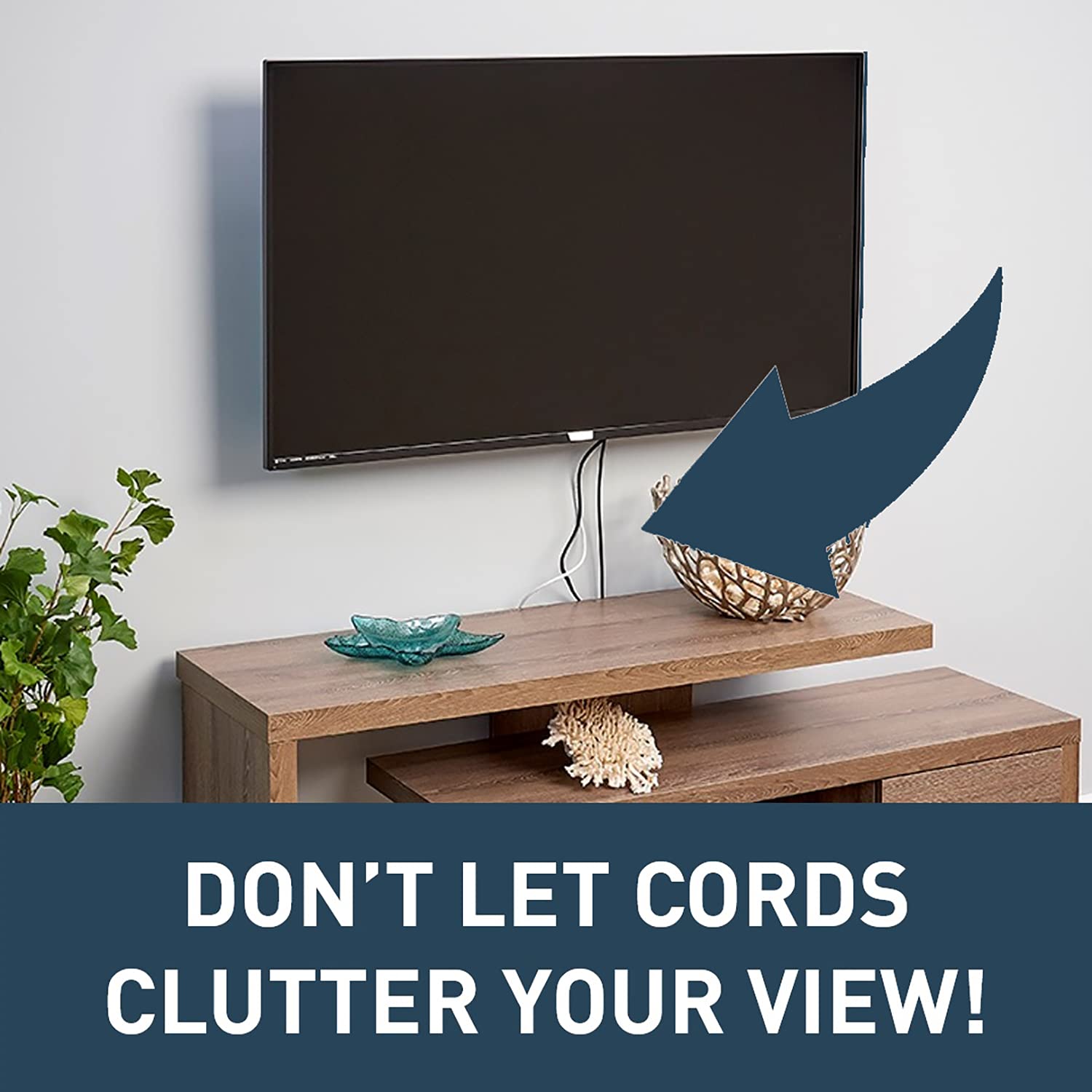 Wiremold Cable Management Kit, Wire And Cable Cover For Wall Mount Flat Screen Tv , Cable Raceway For Hiding And Organizing Wire