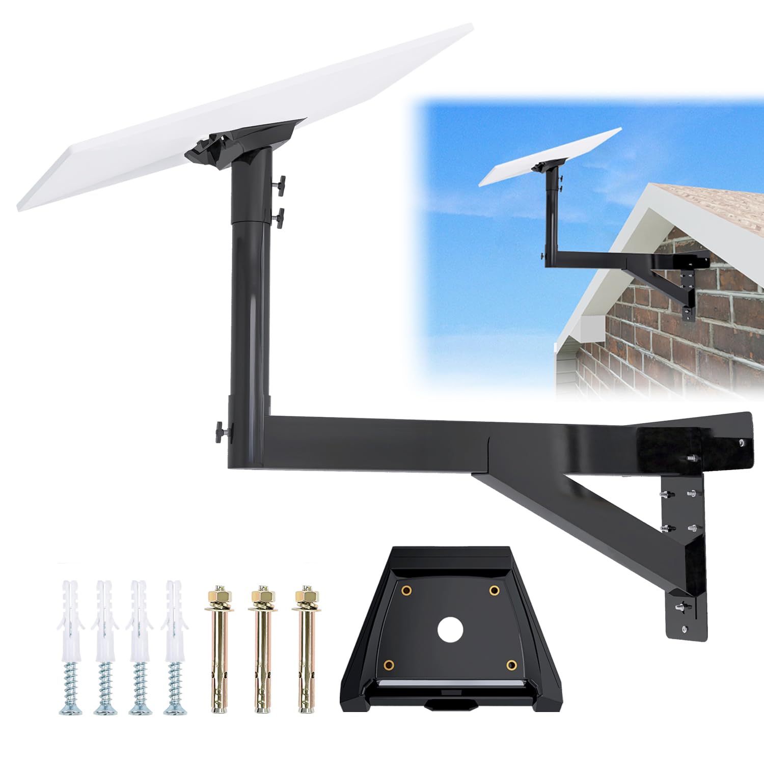 Starlink Gen 3 Mount, Ybervont Starlink Mounting Kit Gen 3, Heavy Duty Starlink Long Wall Mount For Starlink Internet Kit Satell