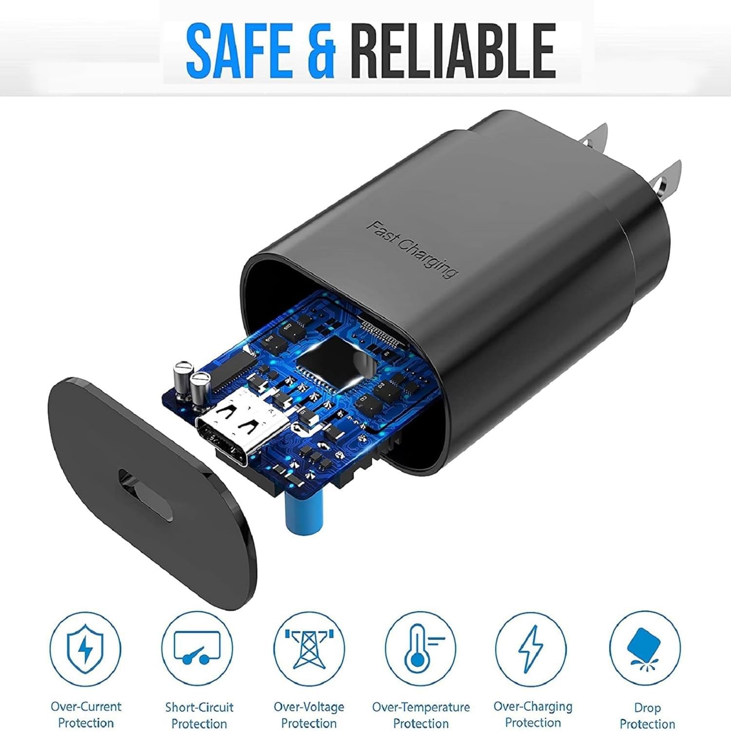 Usb C Charger, Fast Charging Block, Type-C Power Adapter. The Mobile Phone Charger Is Suitable For Samsung Galaxy S25/S24 S23 S2