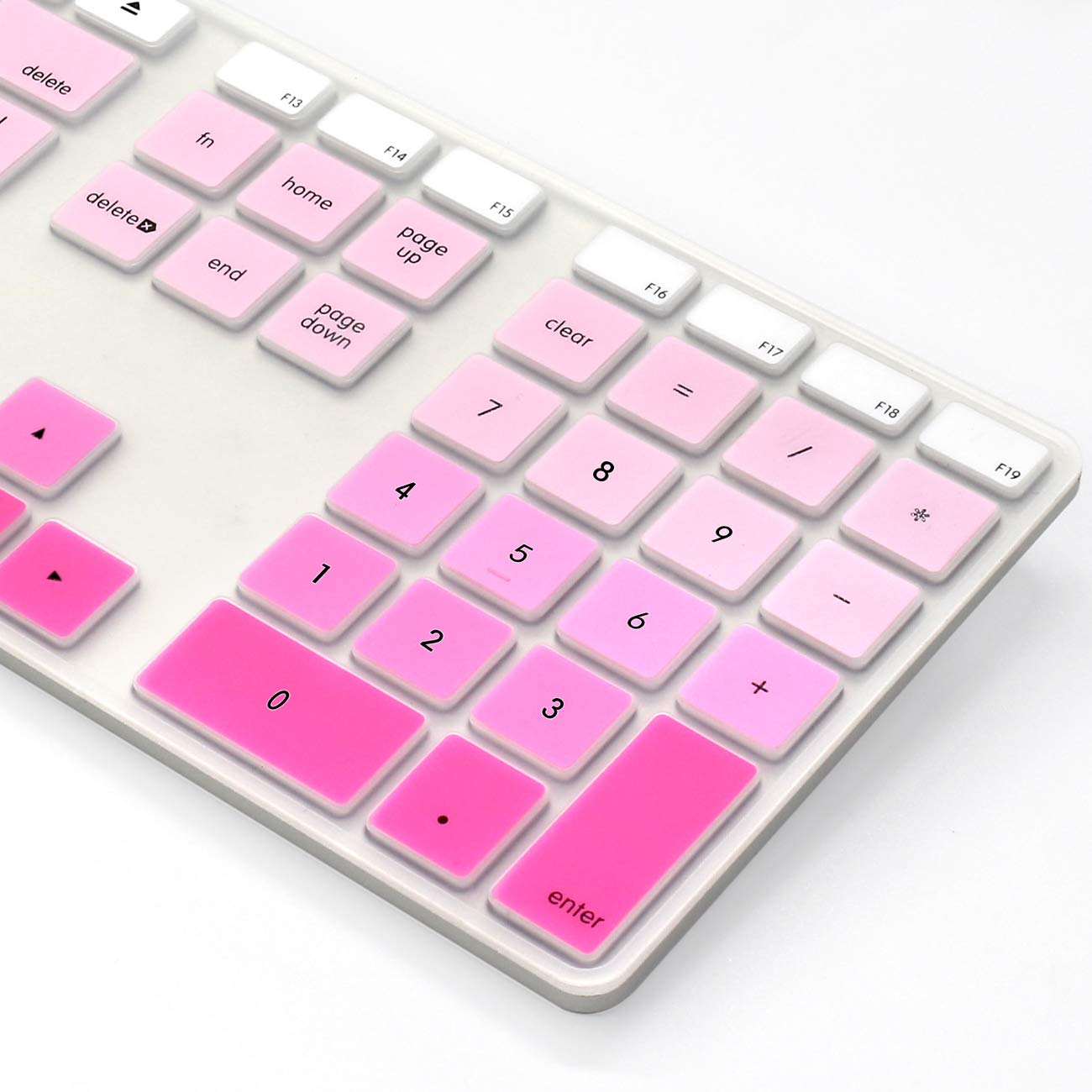Proelife Ultra Thin Washable Extended Layout Silicone Keyboard Protective Cover Skin For Apple Mac Aluminum Wired Keyboard Mb110