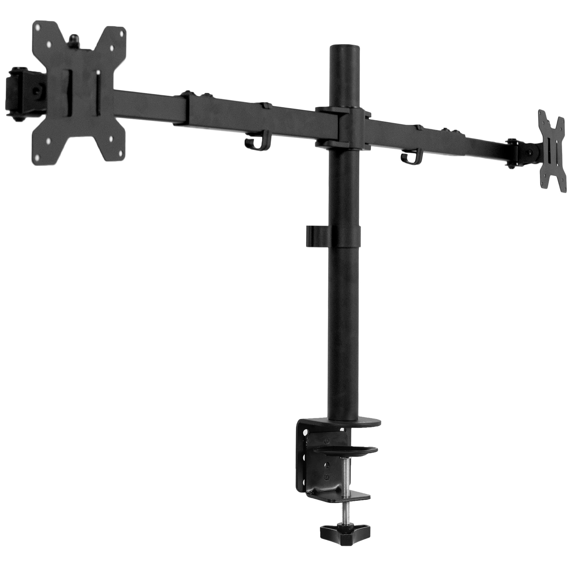 VIVO Premium Dual Ultra Wide LCD LED 27 to 38 inch Monitor Desk Mount, Heavy Duty, Adjustable Telescoping Arms, Flush Wall Setup, Fits 2 Screens, Black, STAND TS38C