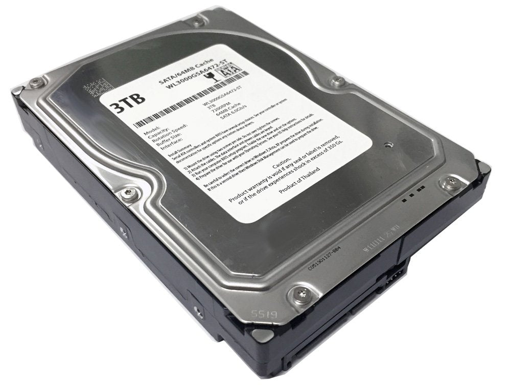 Wl 3Tb 7200Rpm 64Mb Cache Sata 6.0Gb/S 3.5'' Desktop Hard Drive (For Server, Raid, Nas, Dvr, Desktop Pc) W/1 Year Warranty