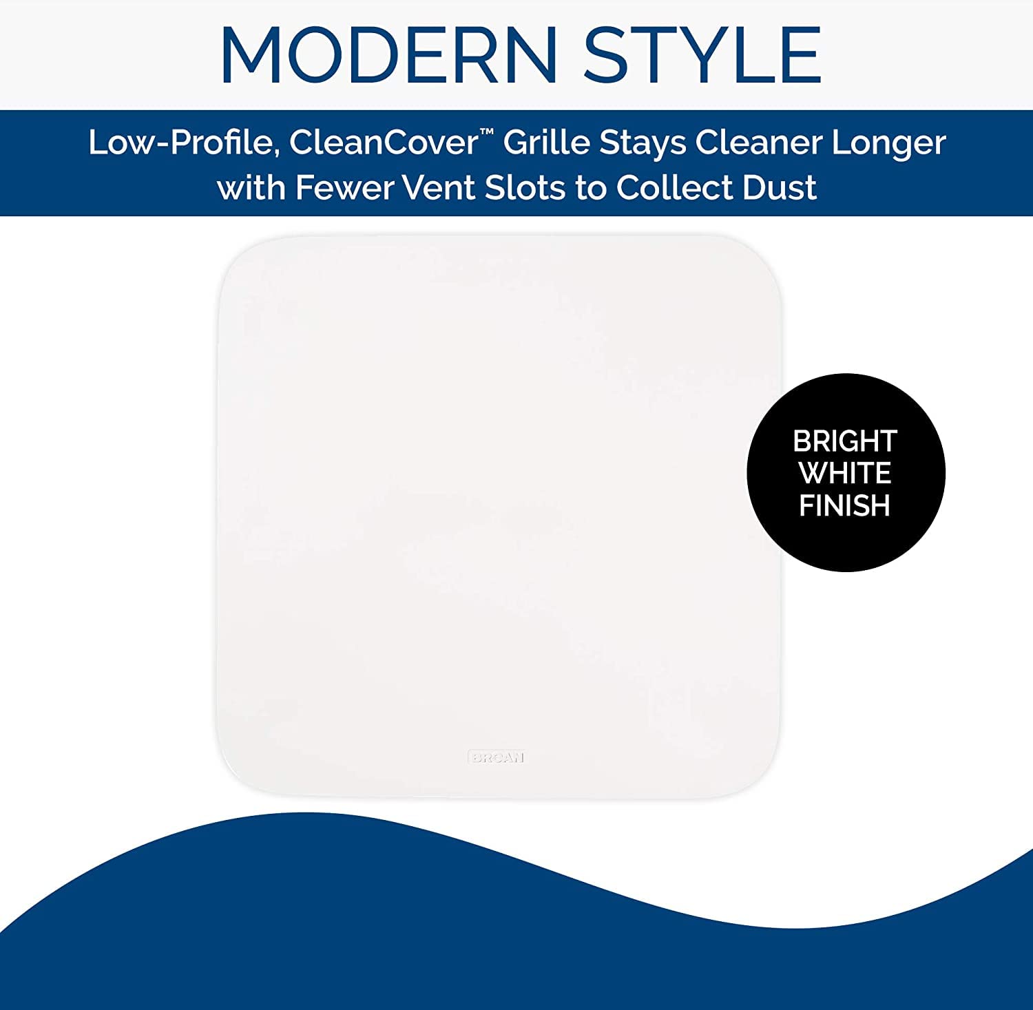 Broan Nutone Fg701 Universal Cleancover Bathroom Exhaust Upgrade Grille Cover, White