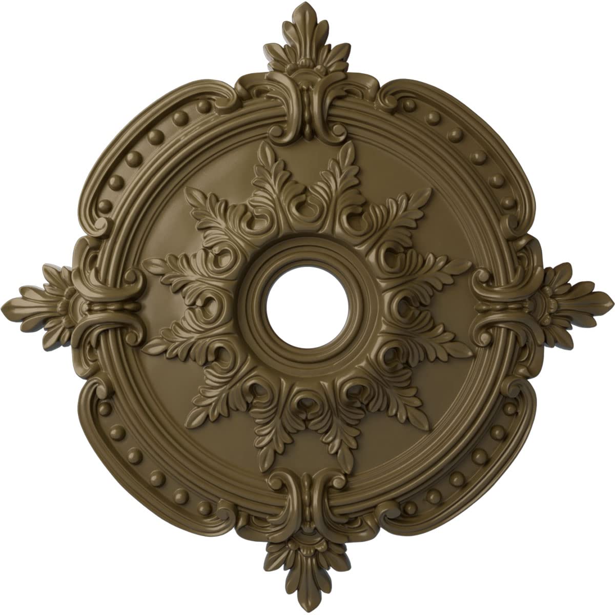 Ekena Millwork CM28BEMMF Benson Classic Ceiling Medallion, Mississippi Mud, 28 3/8OD x 3 3/4ID x 1 5/8P