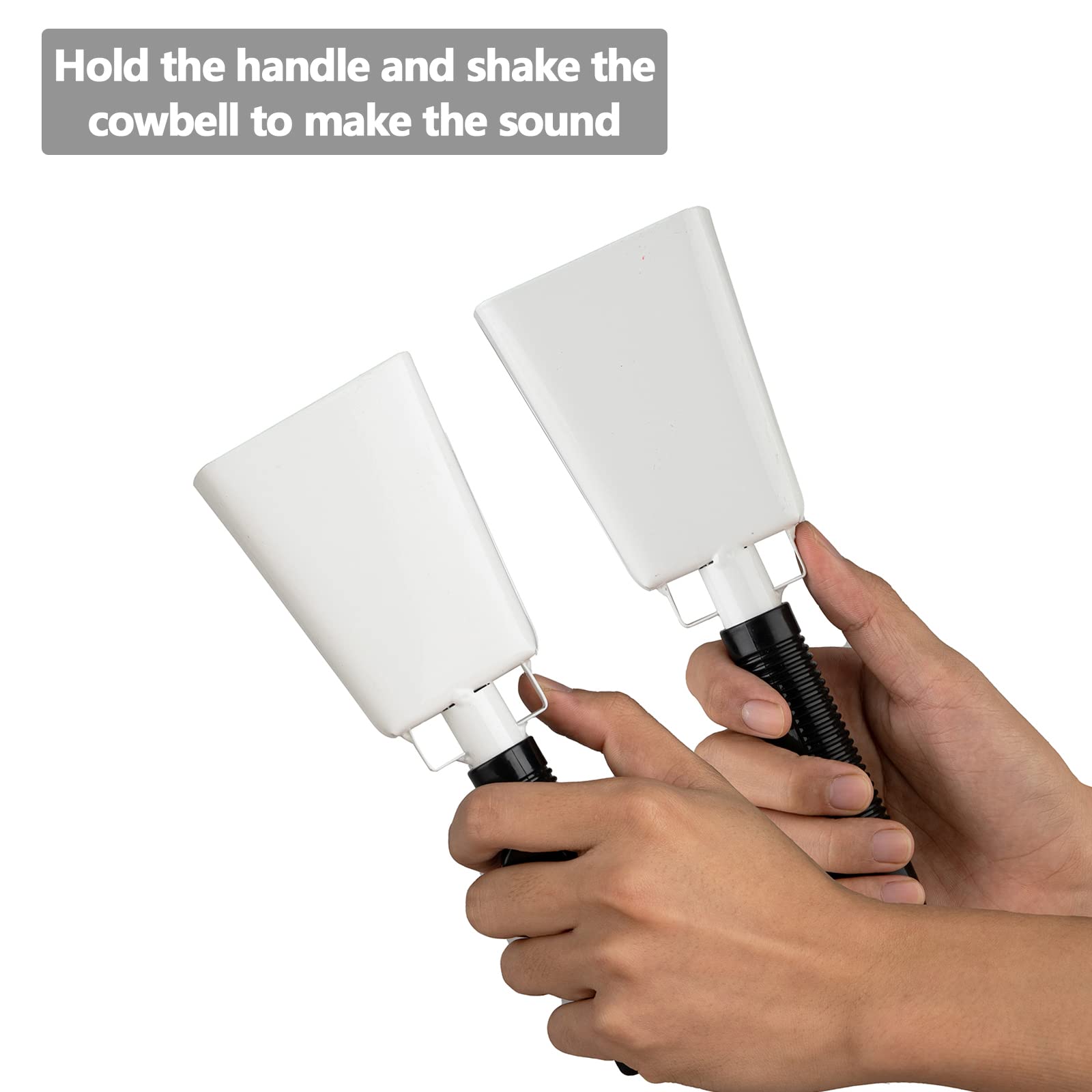 Cowbells 2Pcs,Steel Cow Bell 8 Inch With Handle,Cheering Hand Bell For Sports Events,Football Games,Party,Farm,Hand Chimes Percu