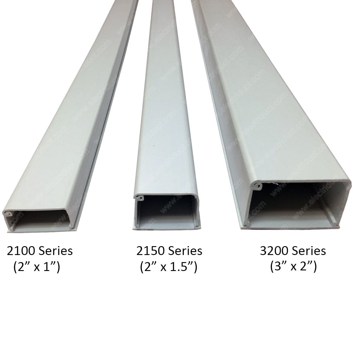 Electriduct Xx Large Latching Cable Raceway   3'' X 2'' Channel Size   3 Sticks   5Ft Long (15Ft Total)   White
