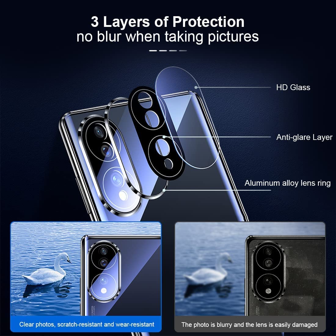 Quietip Case Compatible With Honor 90 5G,Magnetic Body Metal Frame Double Sided Clear Tempered Glass Shockproof With Camera Prot