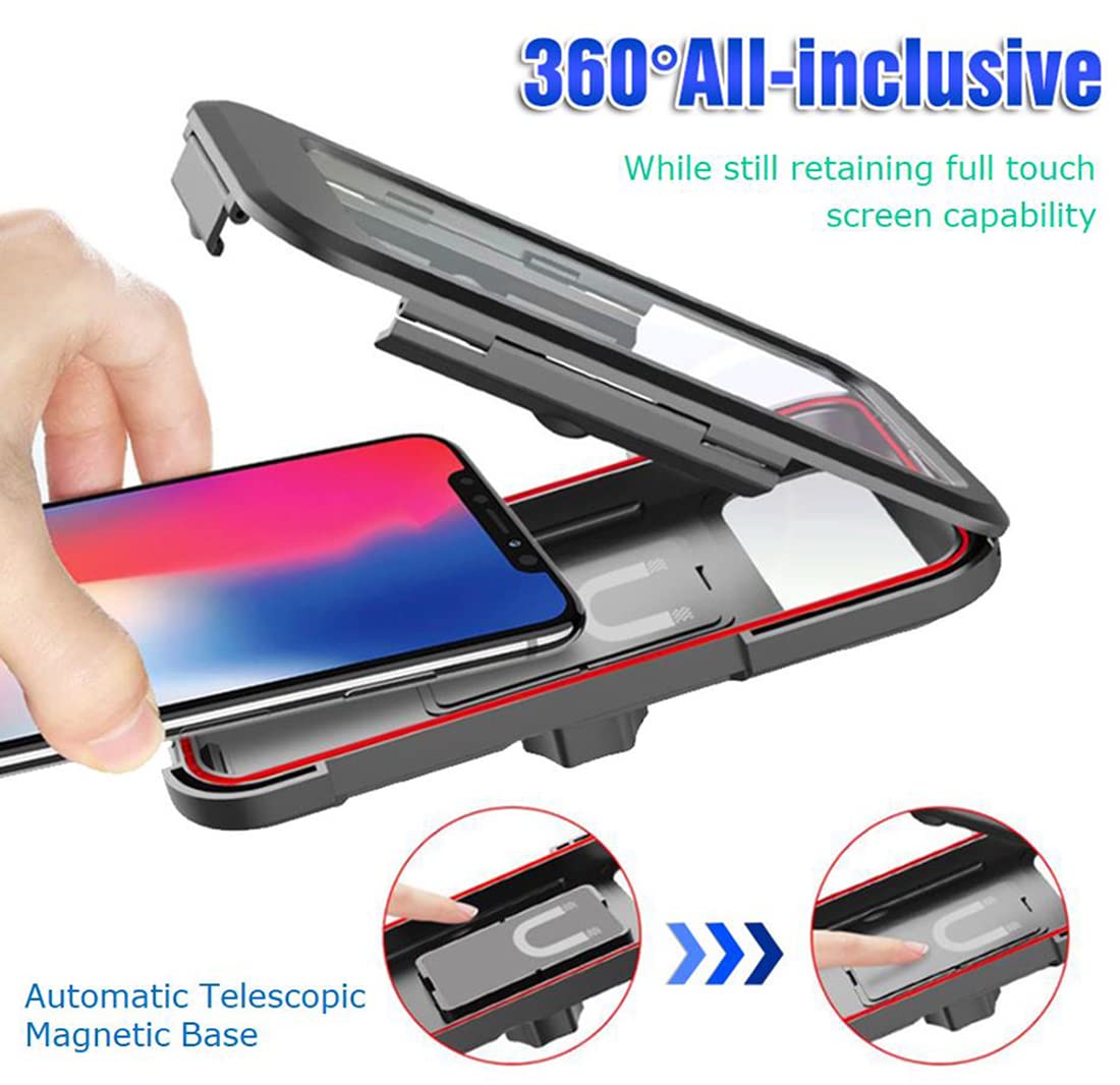 Bike Phone Mount Waterproof.Universal Bike Mobile Phone Holder,Adjustable Motorcycle Phone Mount With Touch Screen/360 Rotation