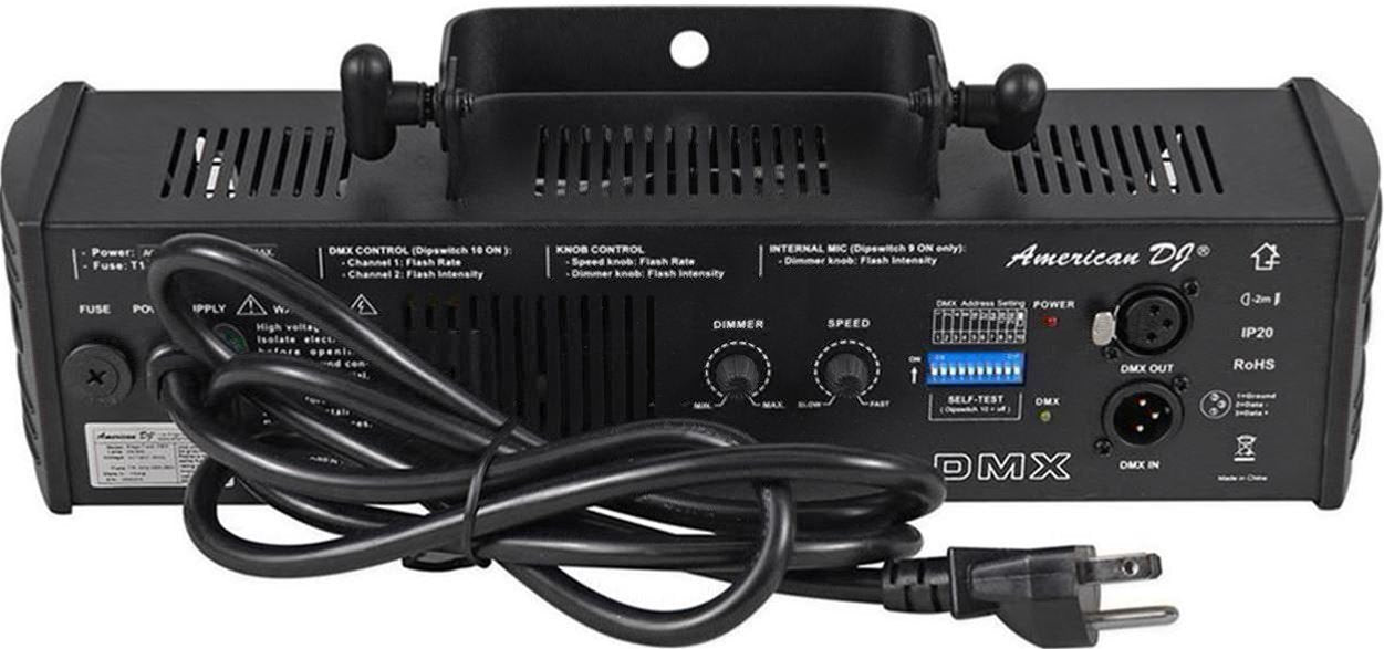 American Dj 750W High Output Variable Speed And Dimmable On The Rear Of The Unit Or Can Be Run Dmx