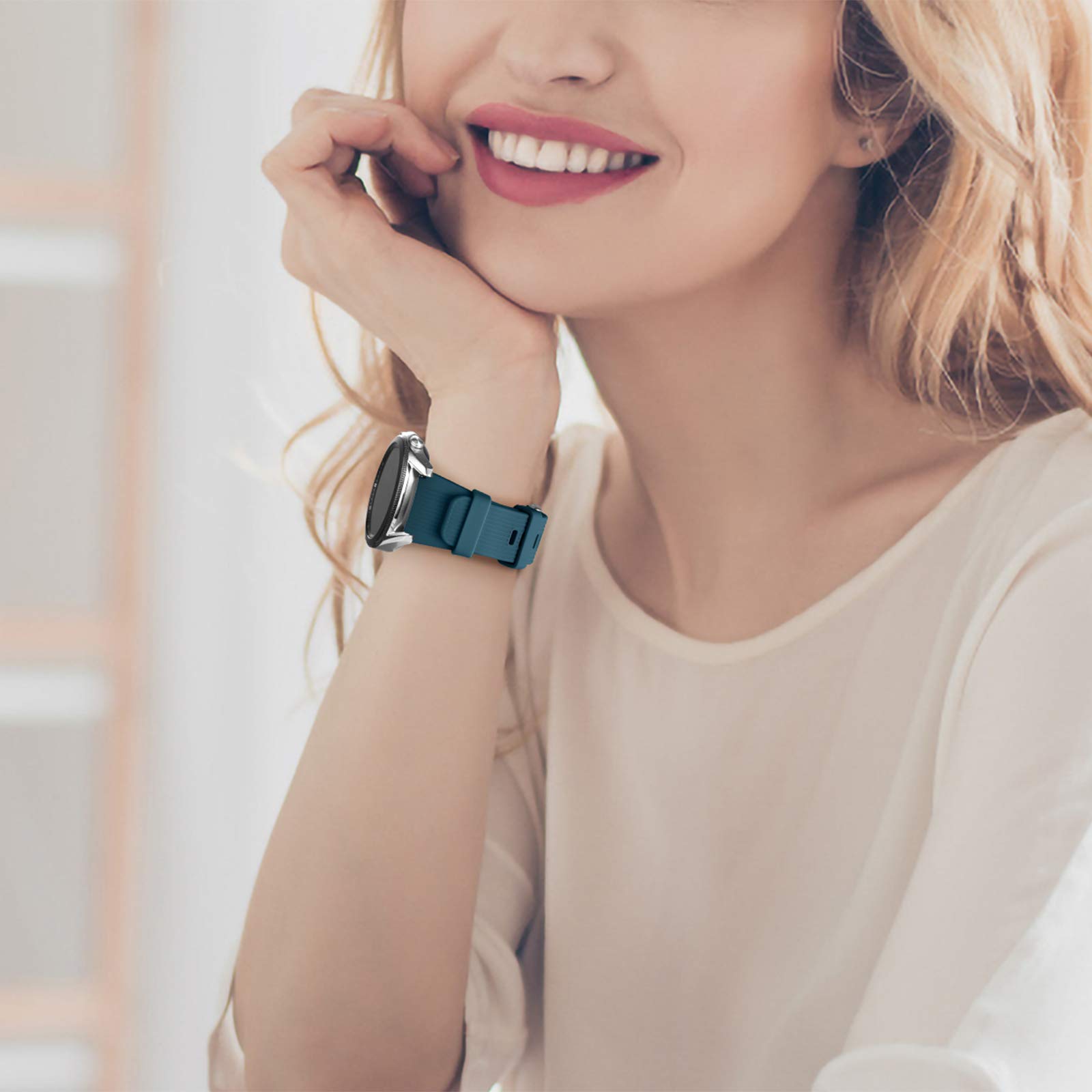 Lerobo [2 Pack Compatible With Samsung Galaxy Watch 3 Bands 45Mm/Galaxy Watch Band 46Mm/Gear S3 Frontier, 22Mm Smart Watch Band