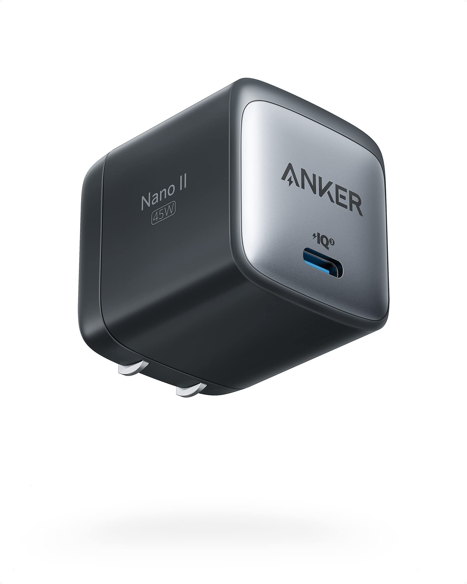 Anker USB C Charger, 713 Charger (Nano II 45W), GaN II PPS Fast Compact Foldable Charger for MacBook Pro, Galaxy, iPhone 15, Ste
