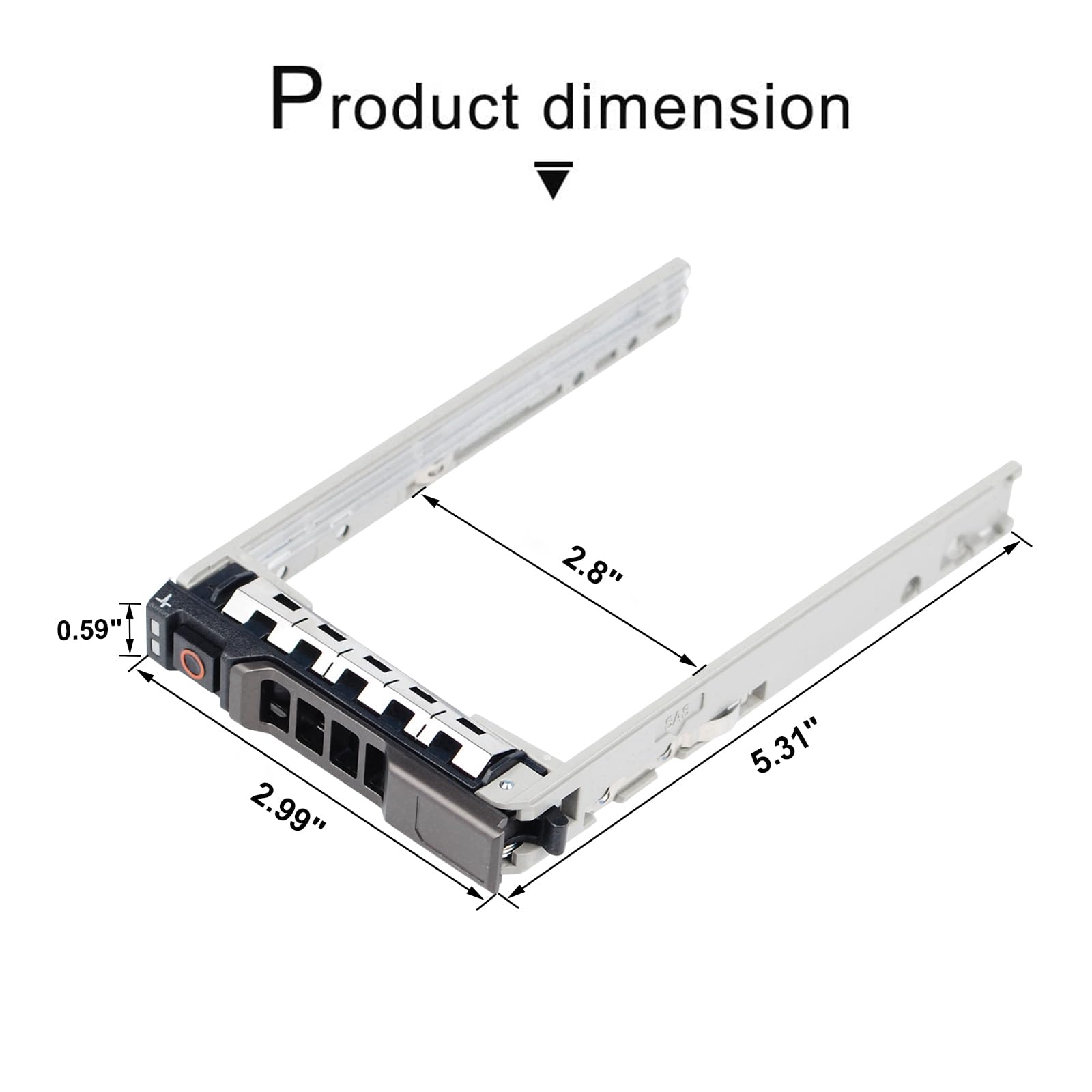 Hard Drive Caddy 8Fkxc 08Fkxc Hard Drive Bracket 2.5' Ssd Mounting Sas Sata Caddy Compatible For Dell Poweredge R630 R730 R730Xd T630 R430 T430 Powervault Md1420 Md3420 Series