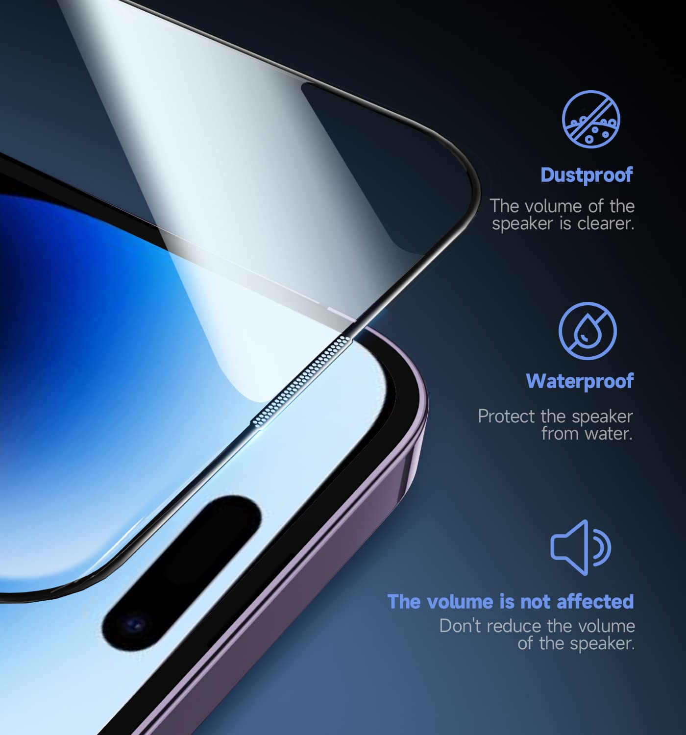 Magic John 2 Pack For Iphone 14 Pro 6.1 Inch Tempered Glass Screen Protector, Auto Dust Elimination Installation, Bubble Free, D