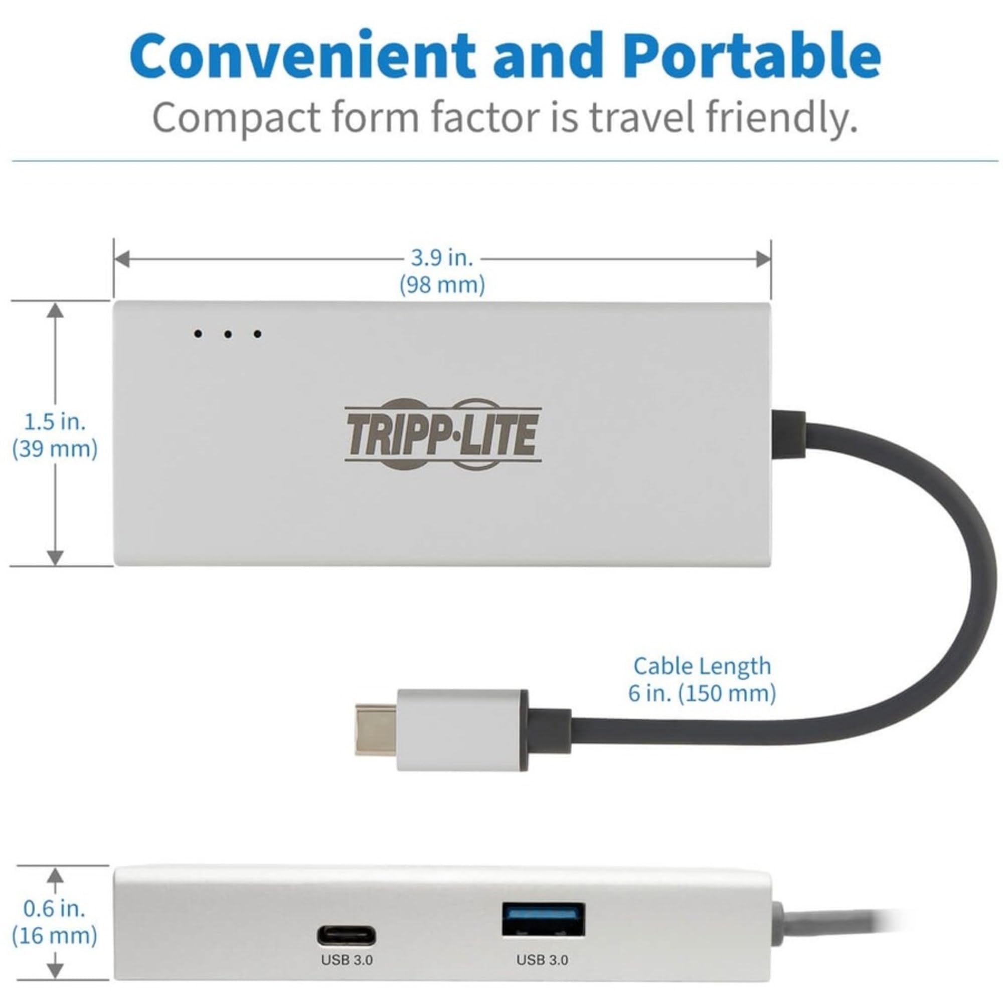 Tripp Lite Usb C Docking Station W/ Usb-A Hub, Hdmi, Gbe, 4K @ 30Hz Portable Thunderbolt 3 Silver (U442-Dock13-S)