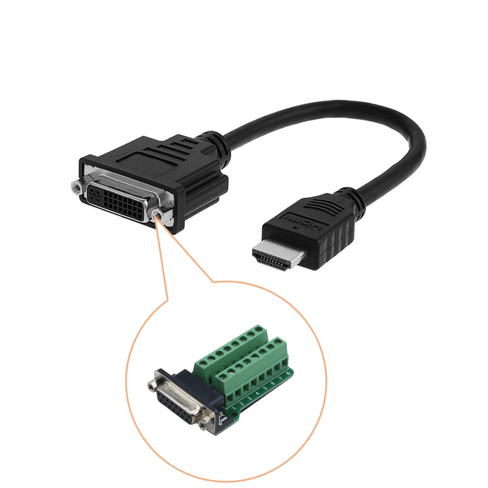 Antrader D-Sub 15Pin Connector Db15 Female Adapter Rs232 To Terminal Board Signal Module 2-Pack