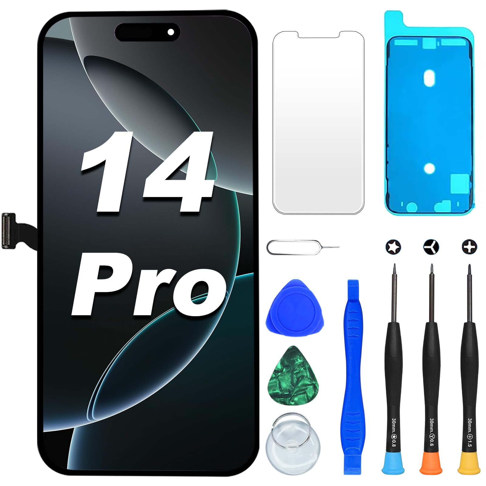 DIGI4U LCD for iPhone 14 Pro Screen Replacement, 6.1[3D Touch][Small Notch] Screen for iPhone 14 Pro Display Digitizer Assembl