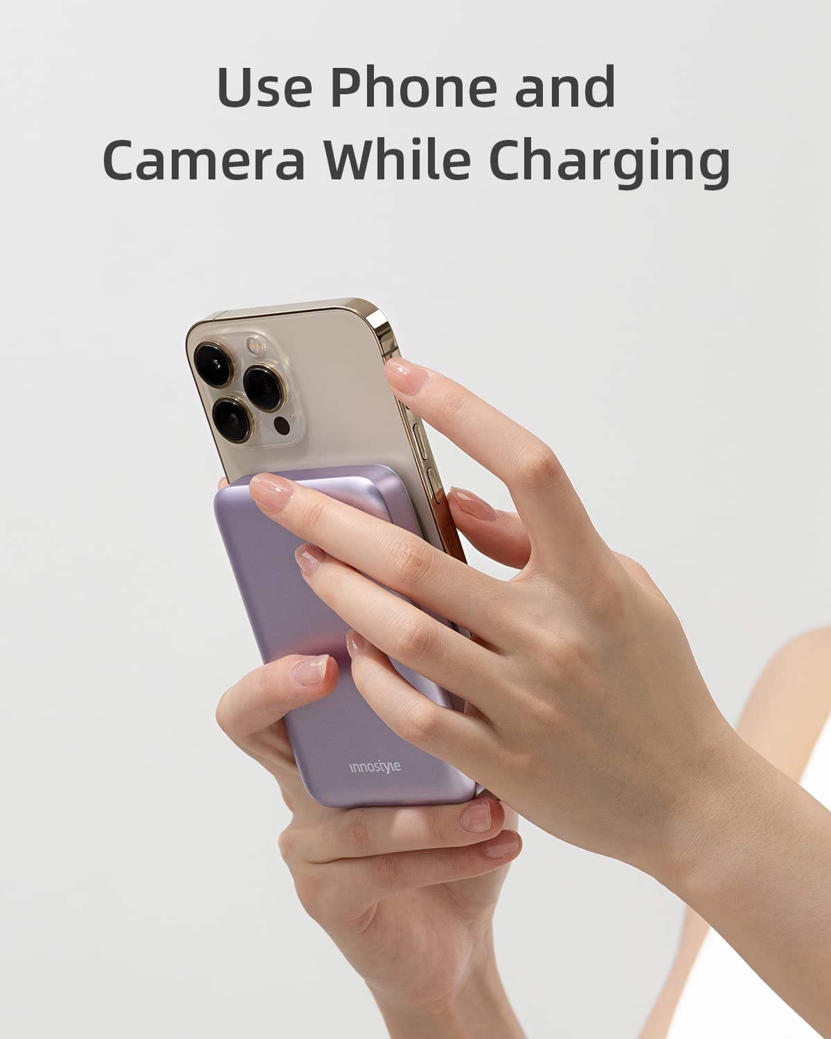 Innostyle Magnetic Wireless Power Bank, 10000Mah Magnetic Iphone Charger With Usb C Cable Pd 20W Fast Charging, Wireless Portabl