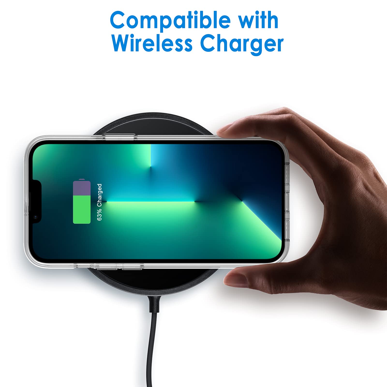 Jetech Case For Iphone 13 Pro Max 6.7 Inch, Non Yellowing Shockproof Phone Bumper Cover, Anti Scratch Clear Back (Clear)