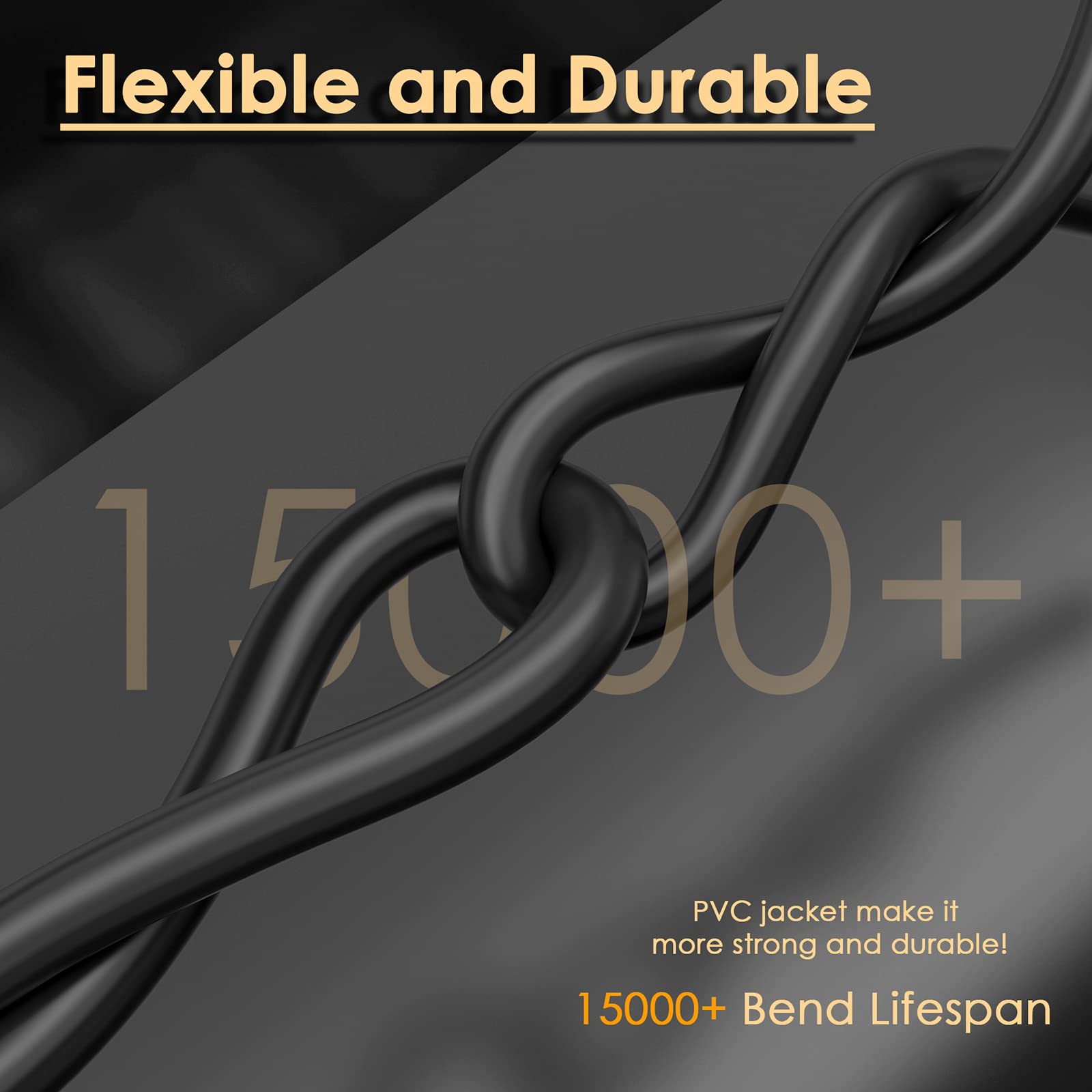 Sovvid 3 Pack 12 Inch Guitar Patch Cables, Black Guitar Pedal Cable Effect Cable Cord, 1/4'' Inch Ts Right Angle Guitar Patch Ca