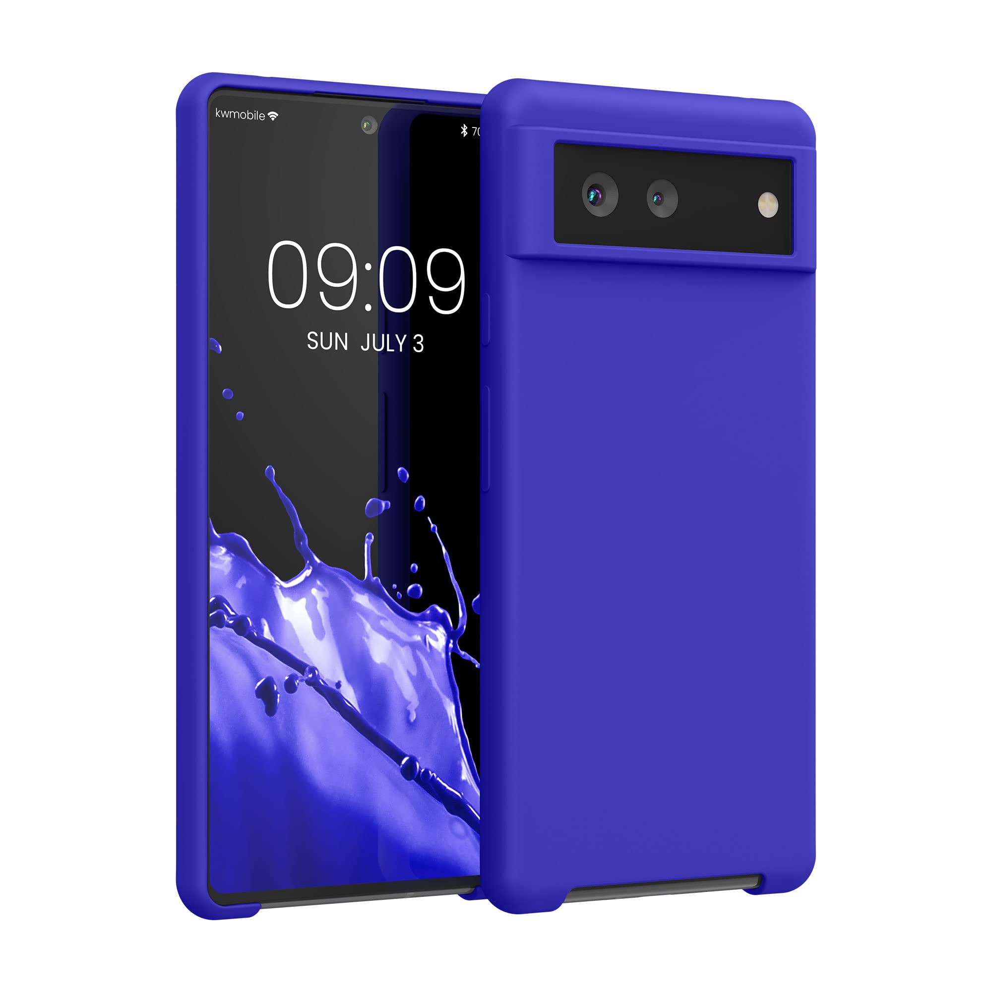 kwmobile Case Compatible with Google Pixel 6 Case - TPU Silicone Phone Cover with Soft Finish - Baltic Blue