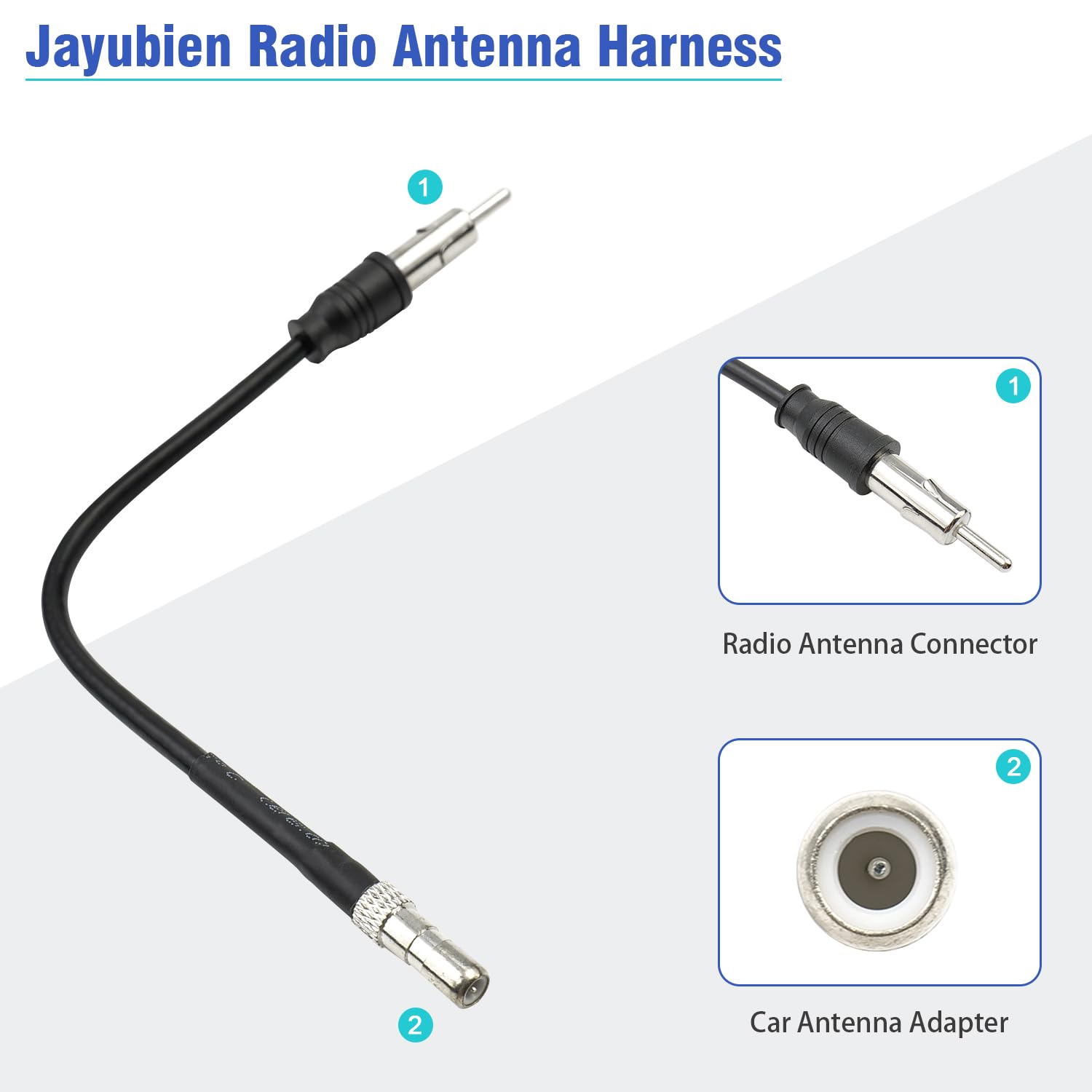 Jayubien Radio Antenna Adapter Replacement For Chevrolet Dodge Jeep Chrysler Ford Gmc Car Stereo Atenna Wiring Harness Antenna C