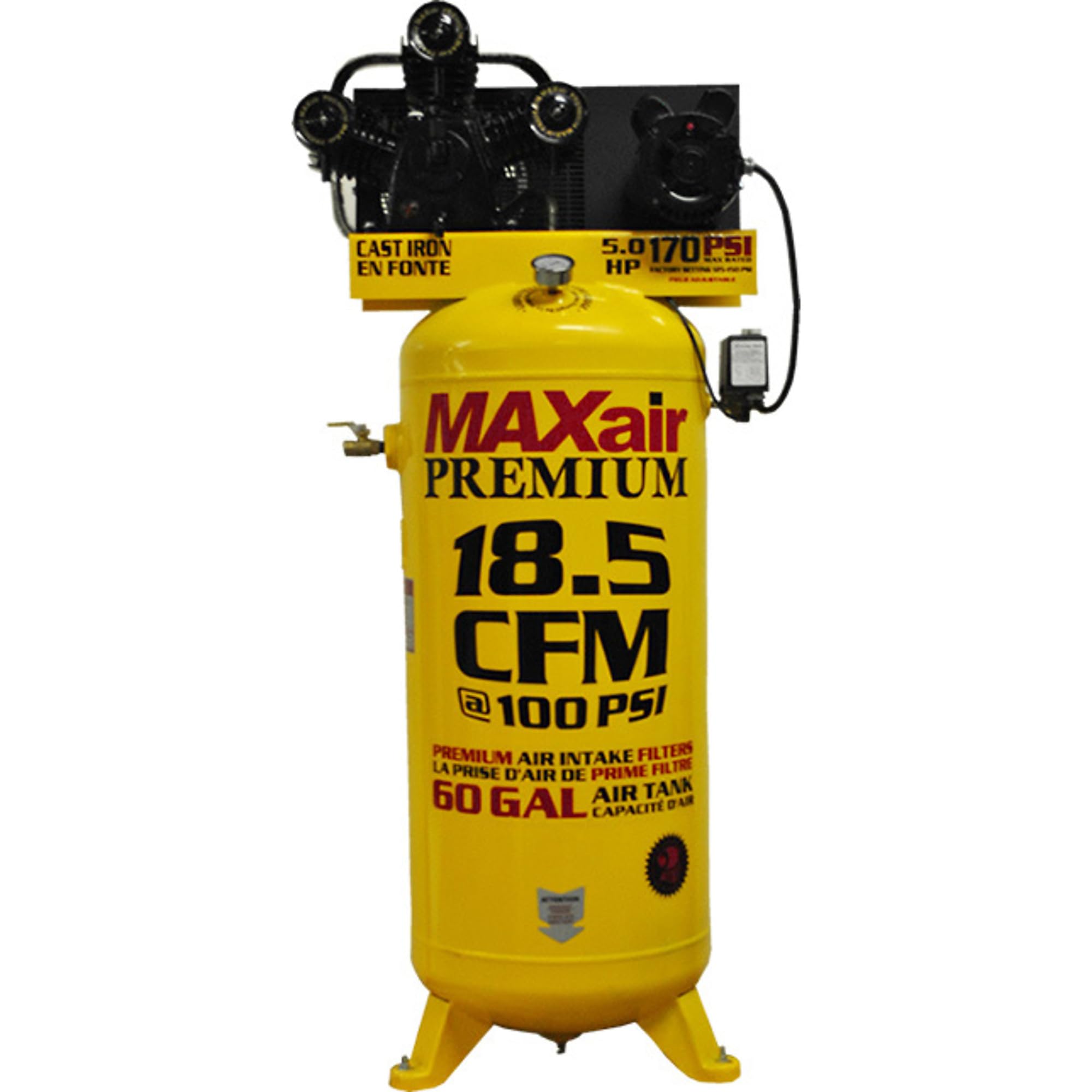 Maxair C5160V1-MAP 60-Gallon 170 PSI Max Electric Stationary Compressor