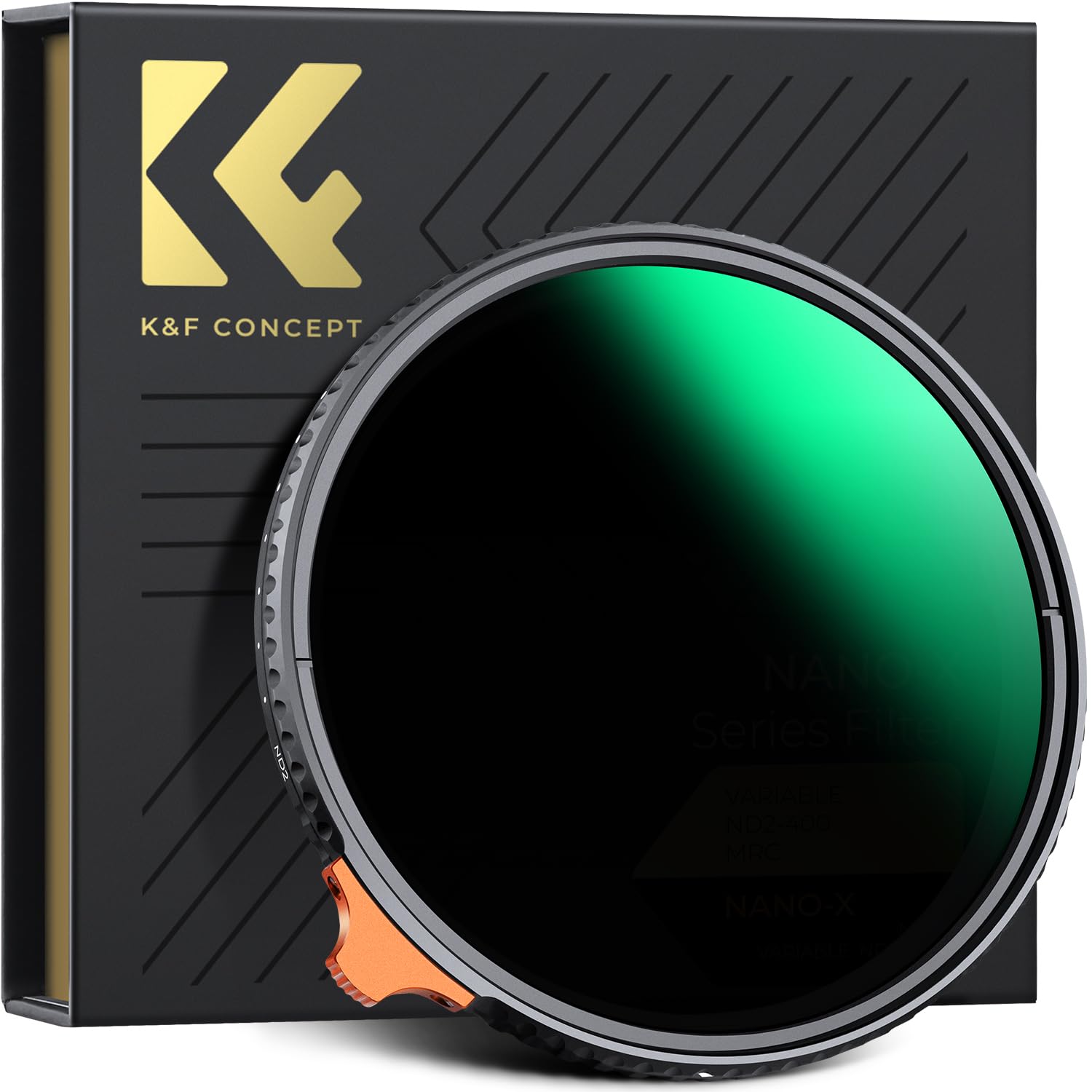 K&F Concept 82Mm Putter Variable Nd Filter Nd2 Nd400 (1 9 Stops) 28 Multi Layer Coatings Import Agc Glass Adjustable Neutral Density Filter For Camera Lens (Nano X Series)